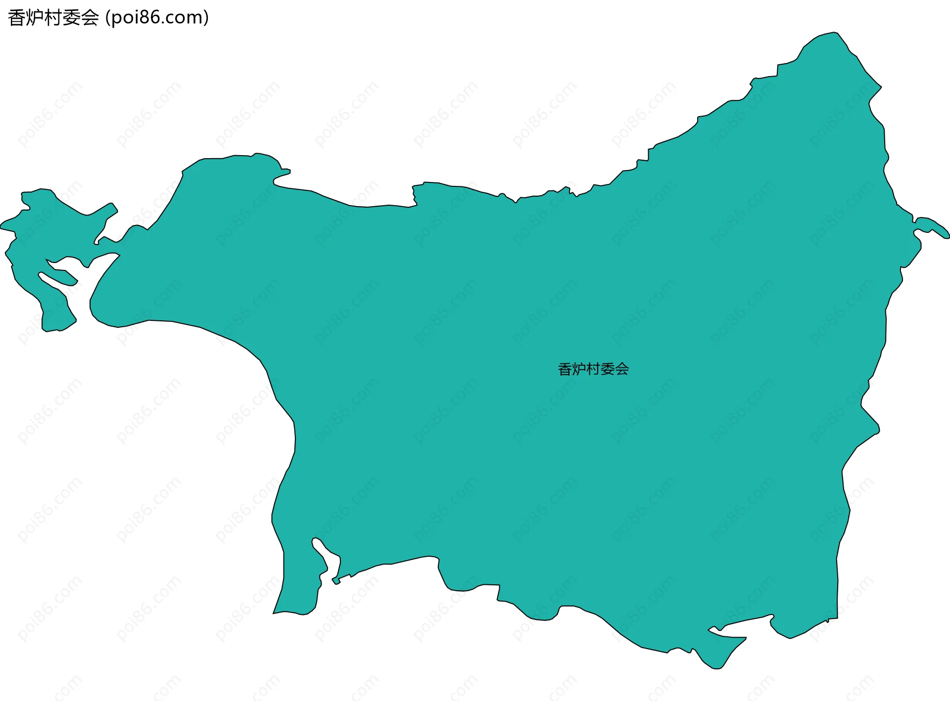 香炉村委会边界地图