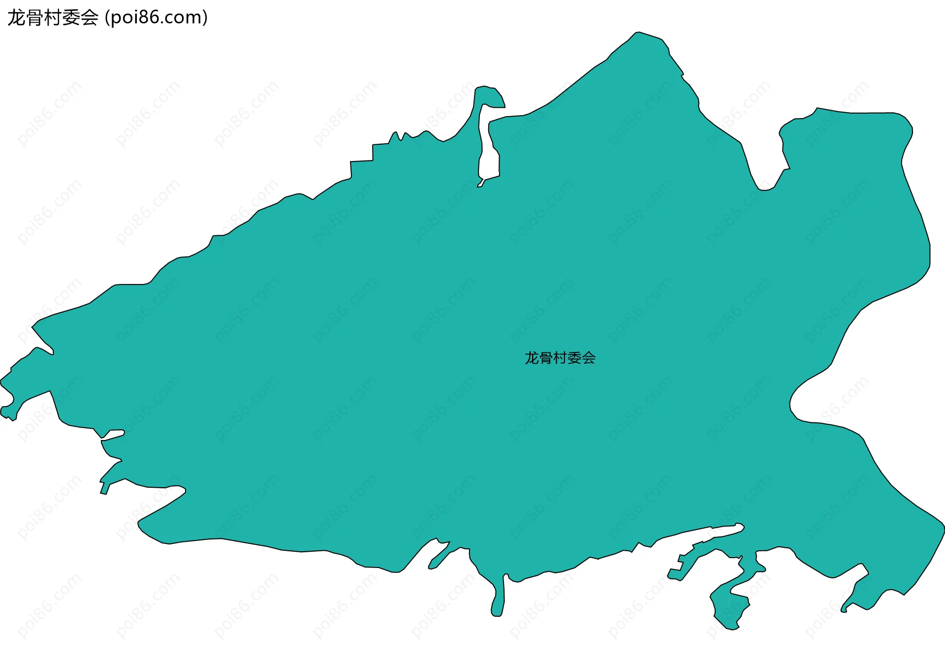 龙骨村委会边界地图