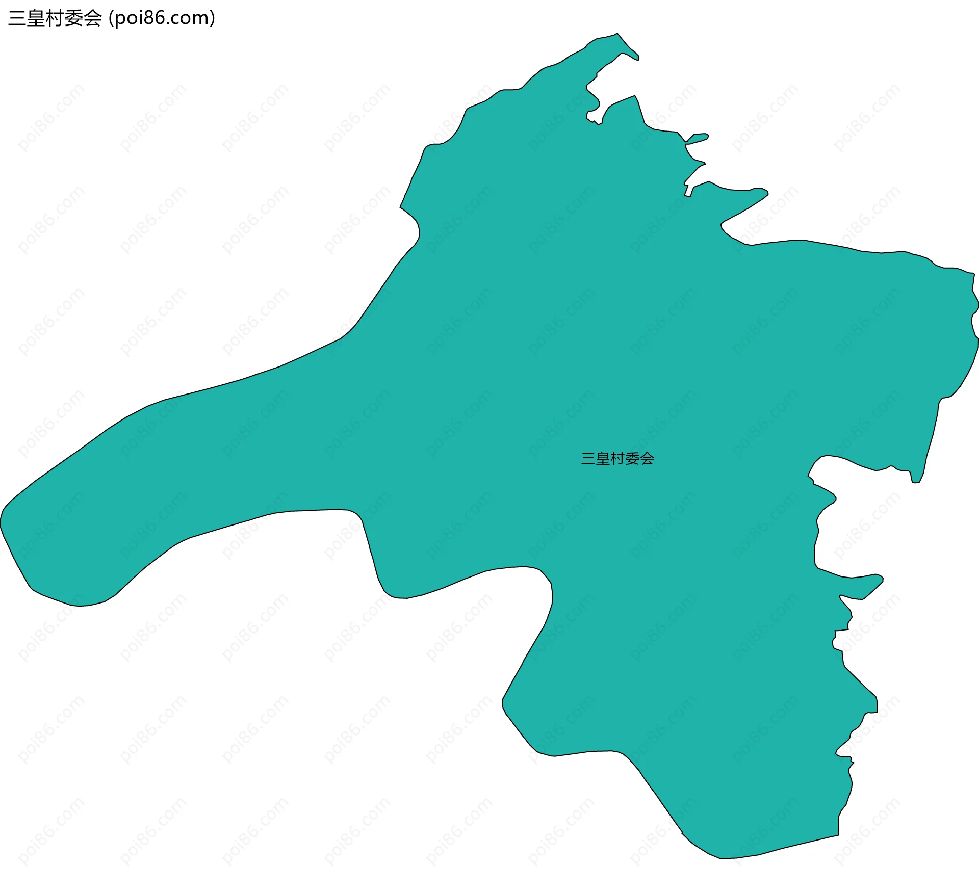 三皇村委会边界地图