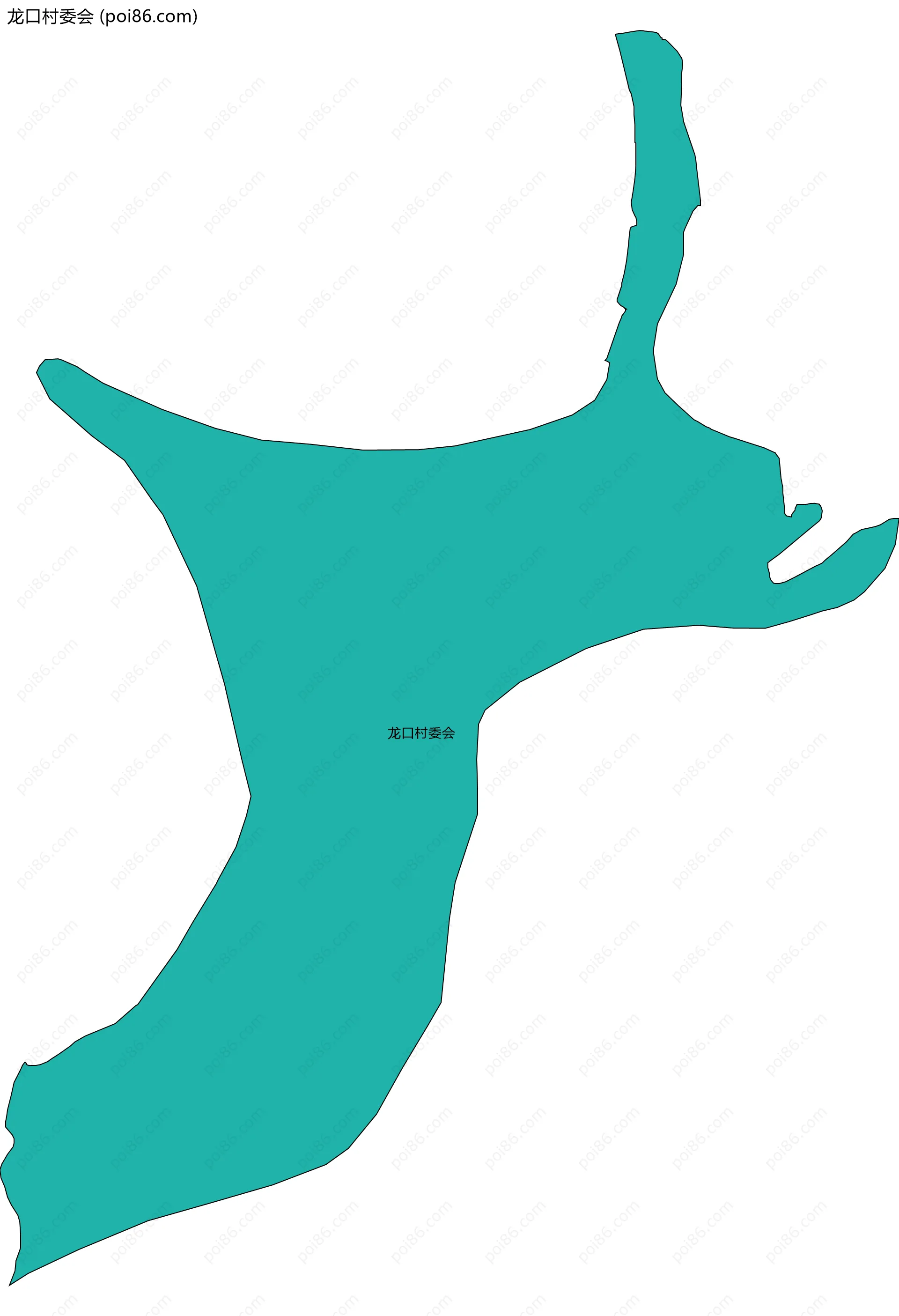 龙口村委会边界地图