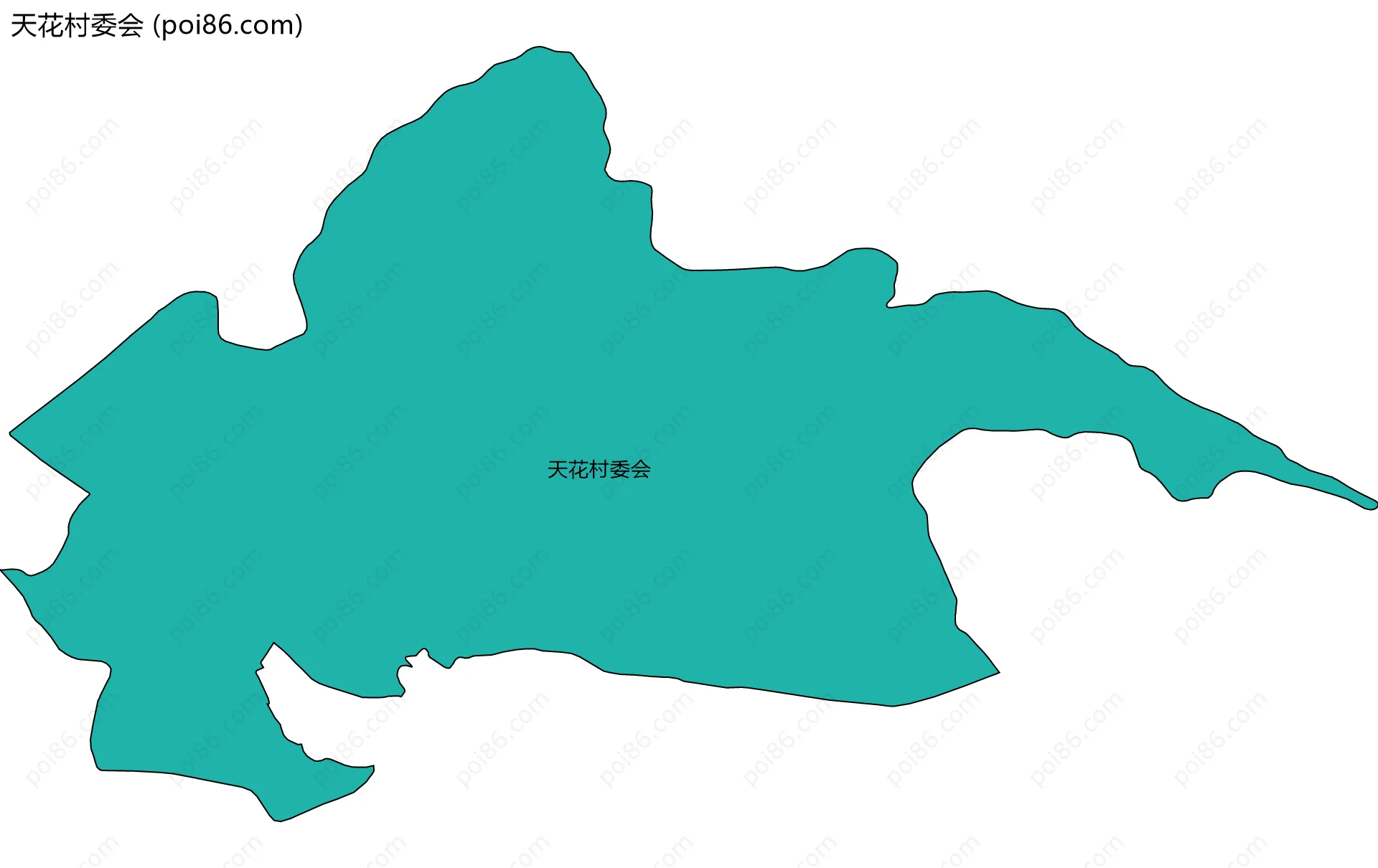 天花村委会边界地图