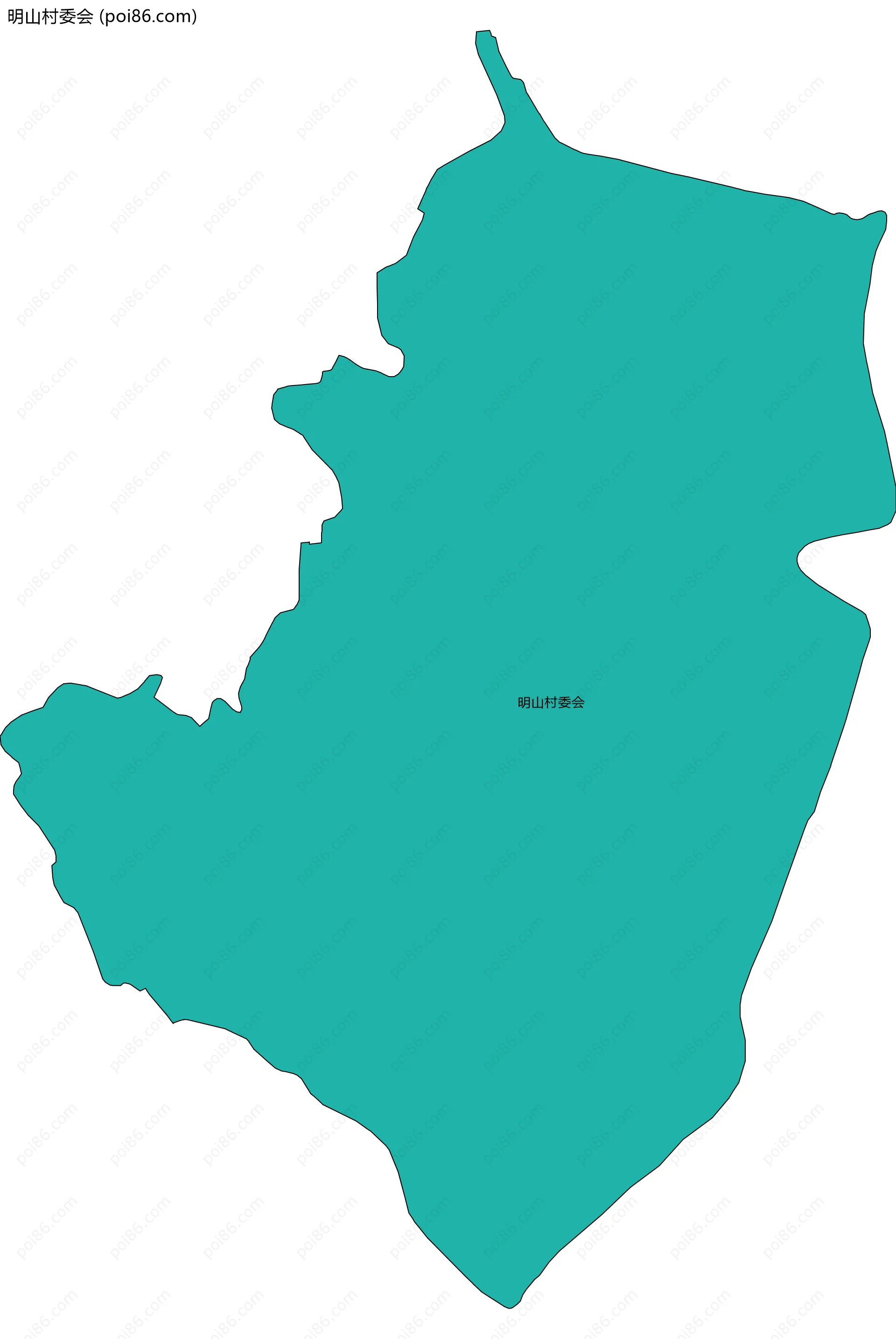 明山村委会边界地图