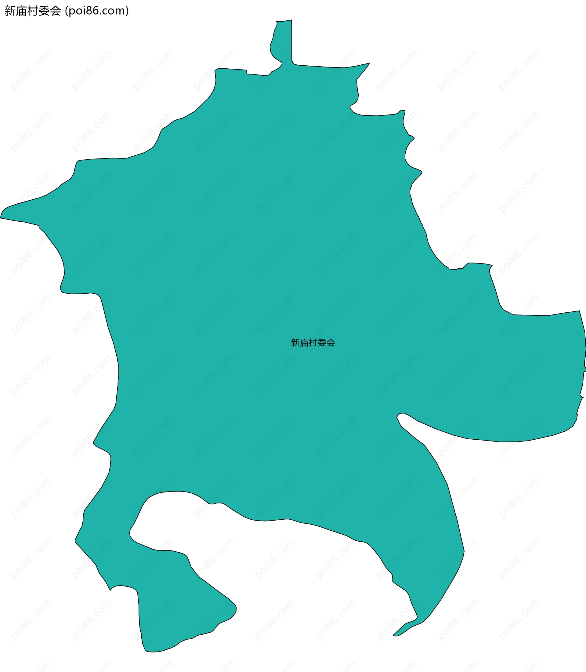 新庙村委会边界地图