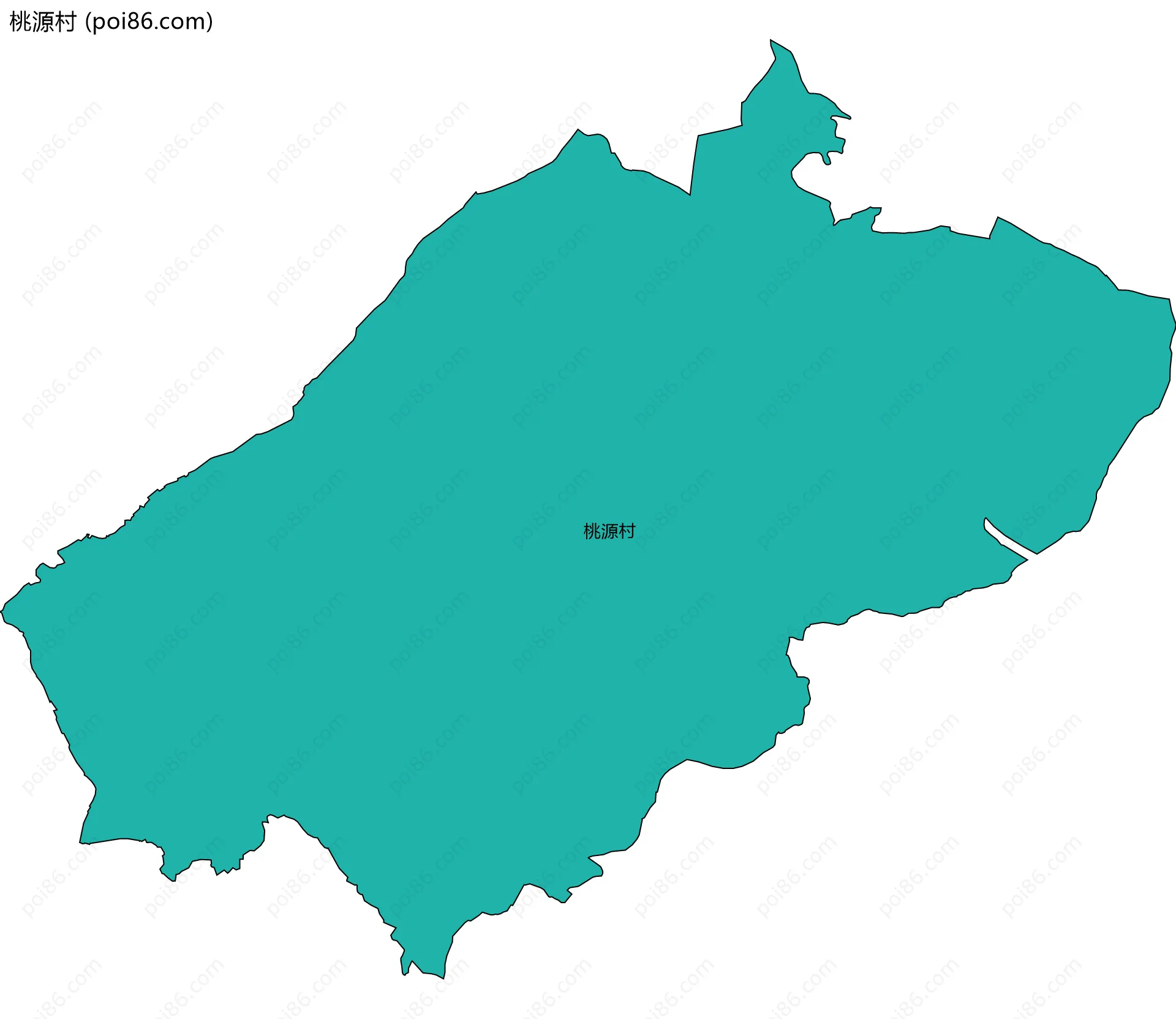 桃源村边界地图