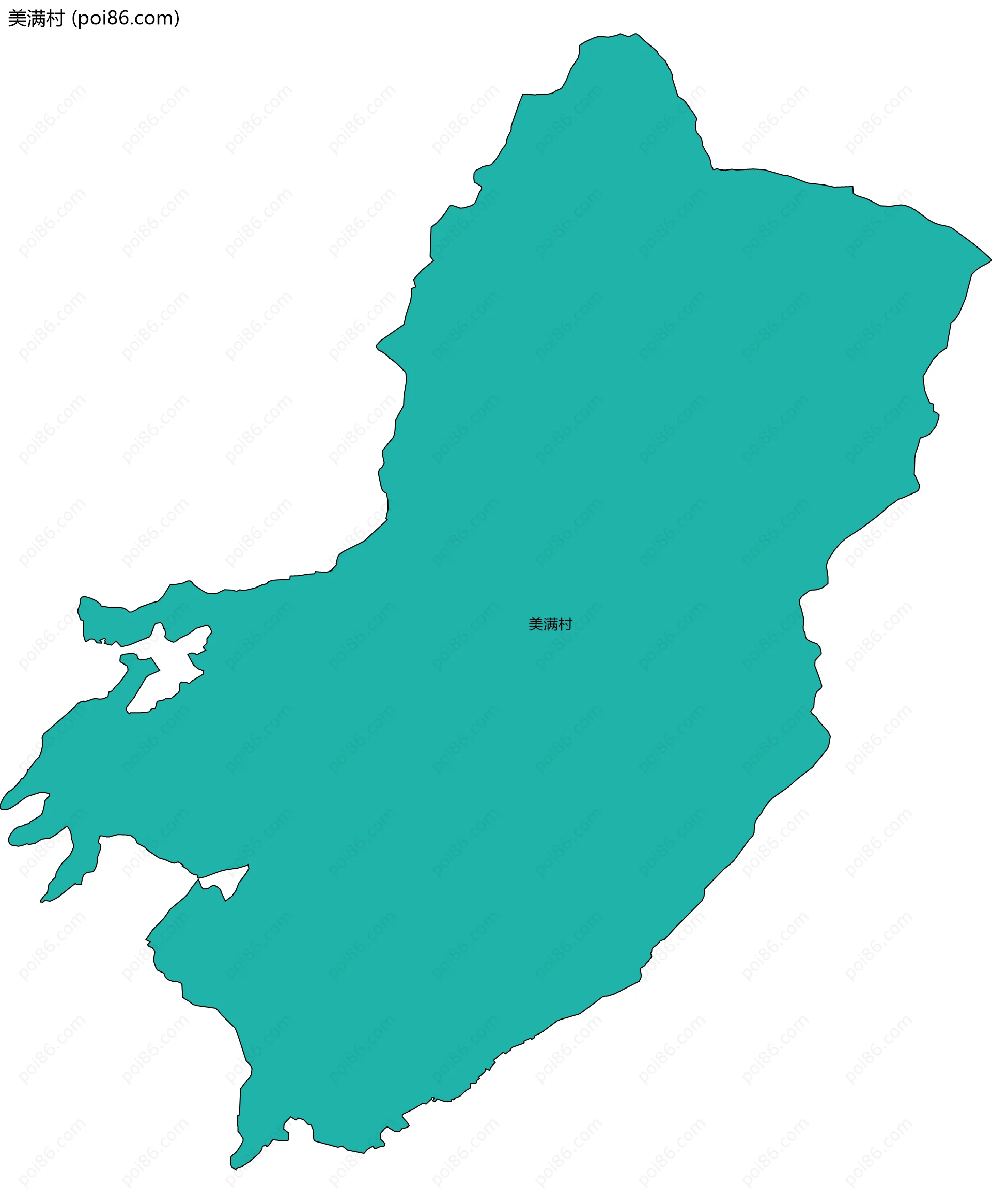 美满村边界地图