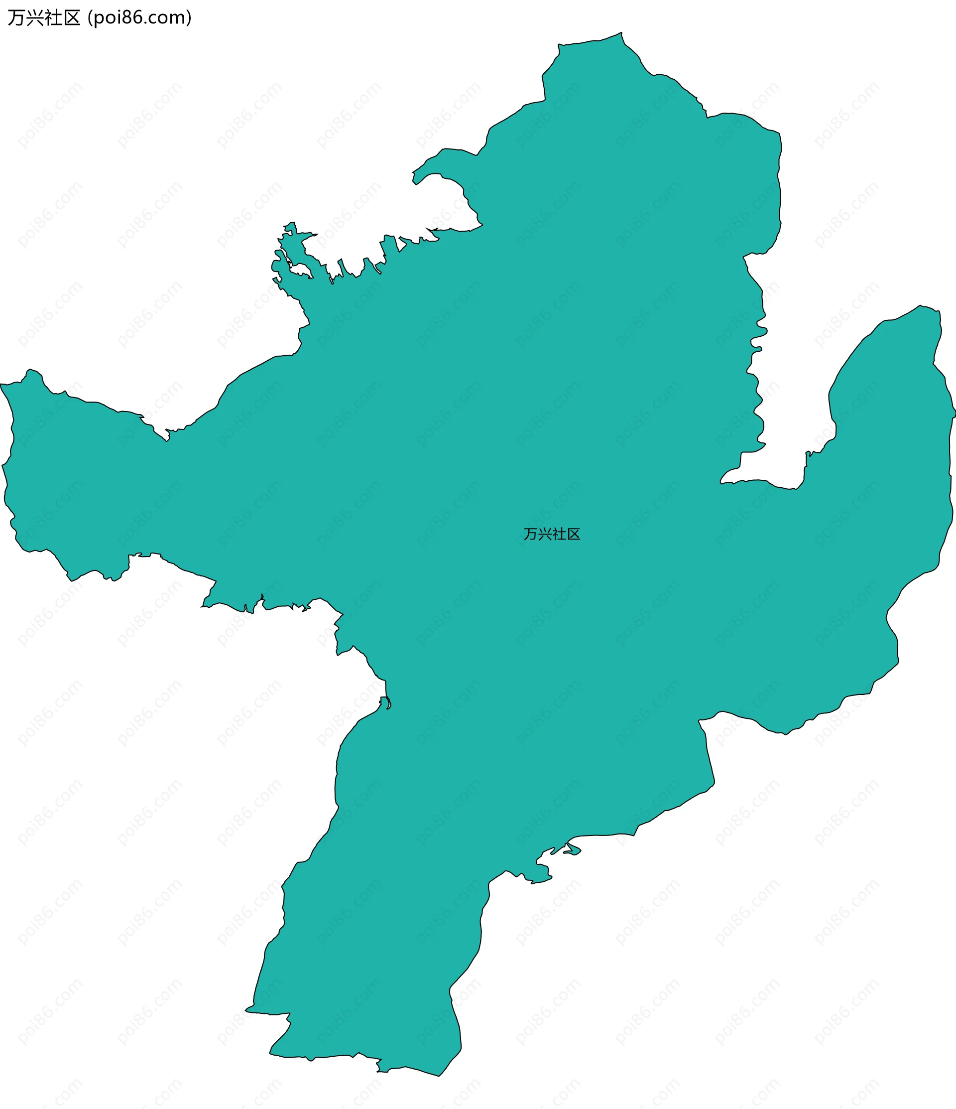 万兴社区边界地图