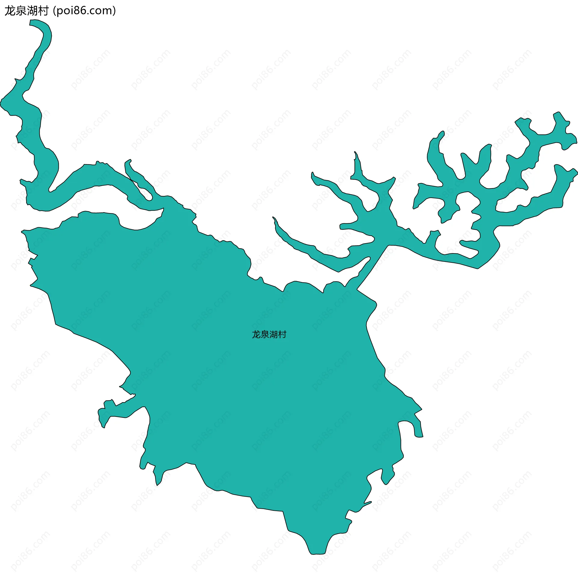 龙泉湖村边界地图