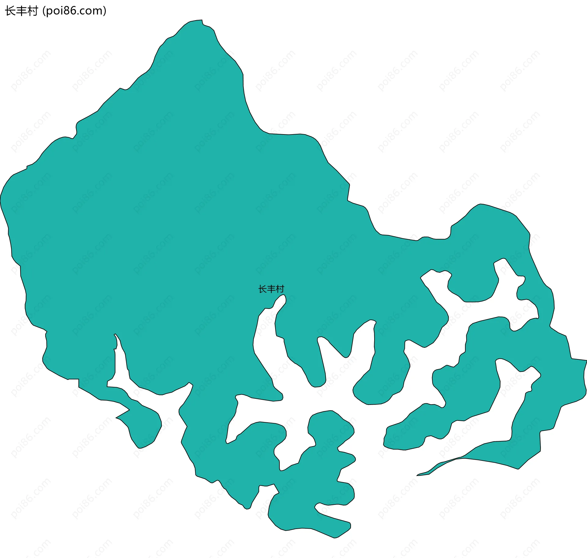 长丰村边界地图