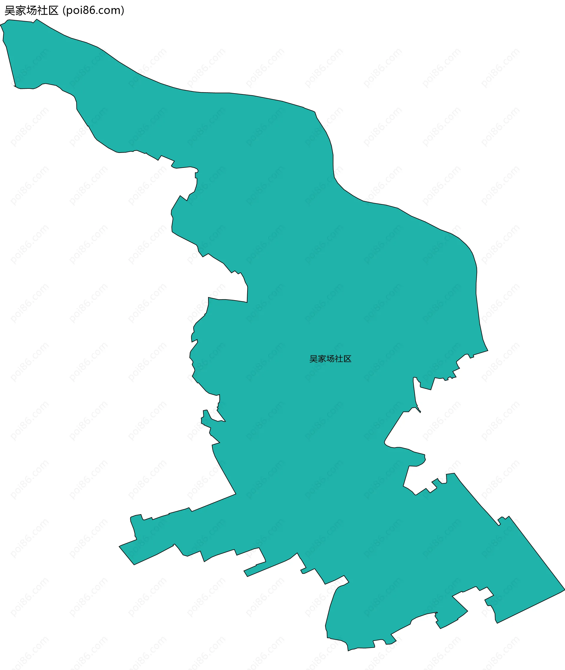 吴家场社区边界地图