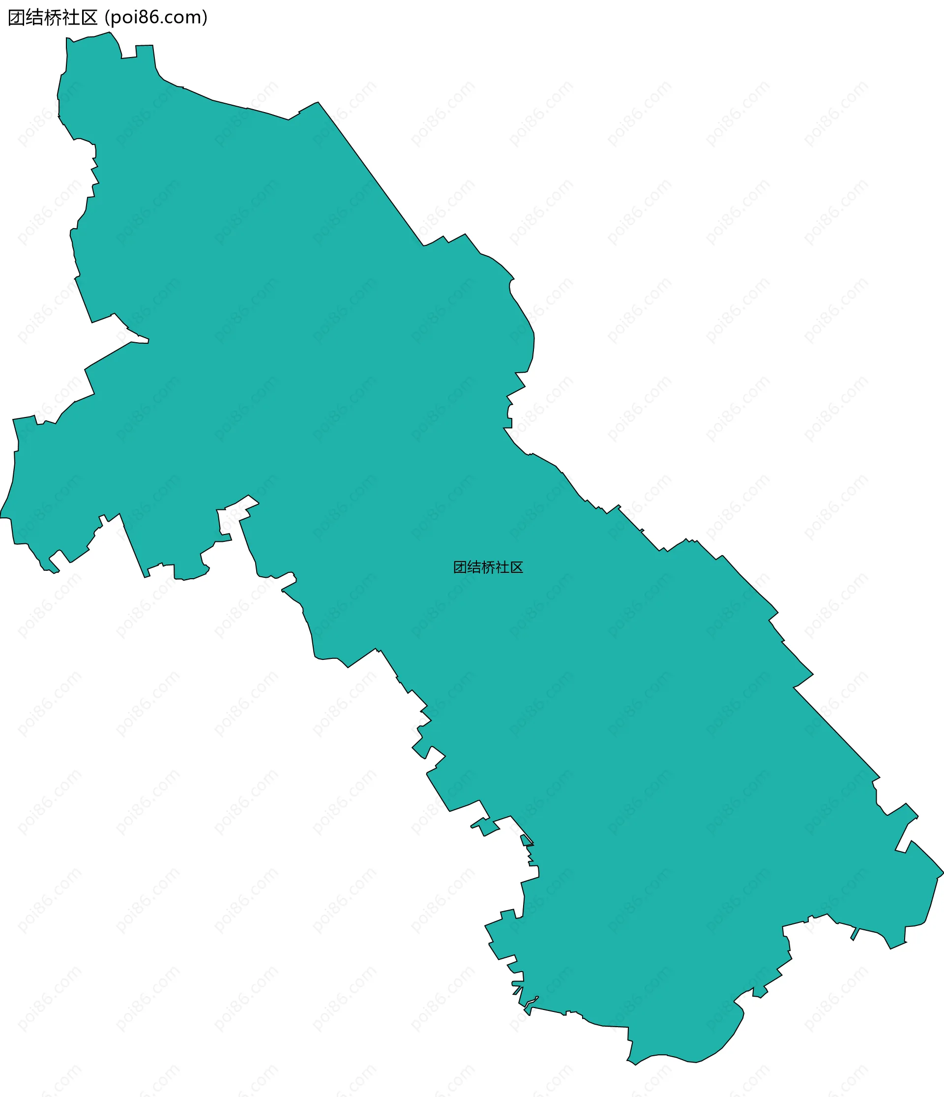 团结桥社区边界地图