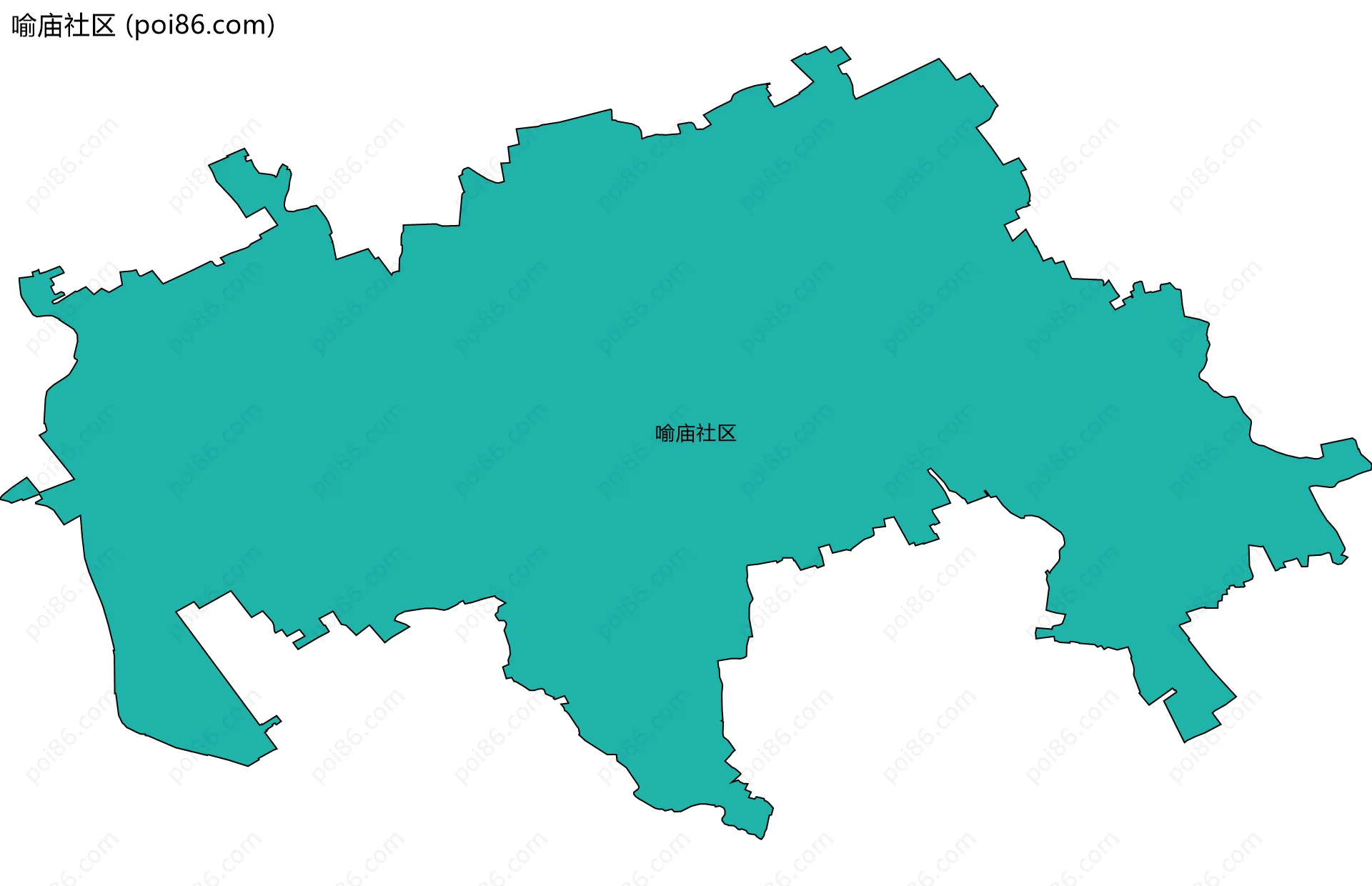 喻庙社区边界地图