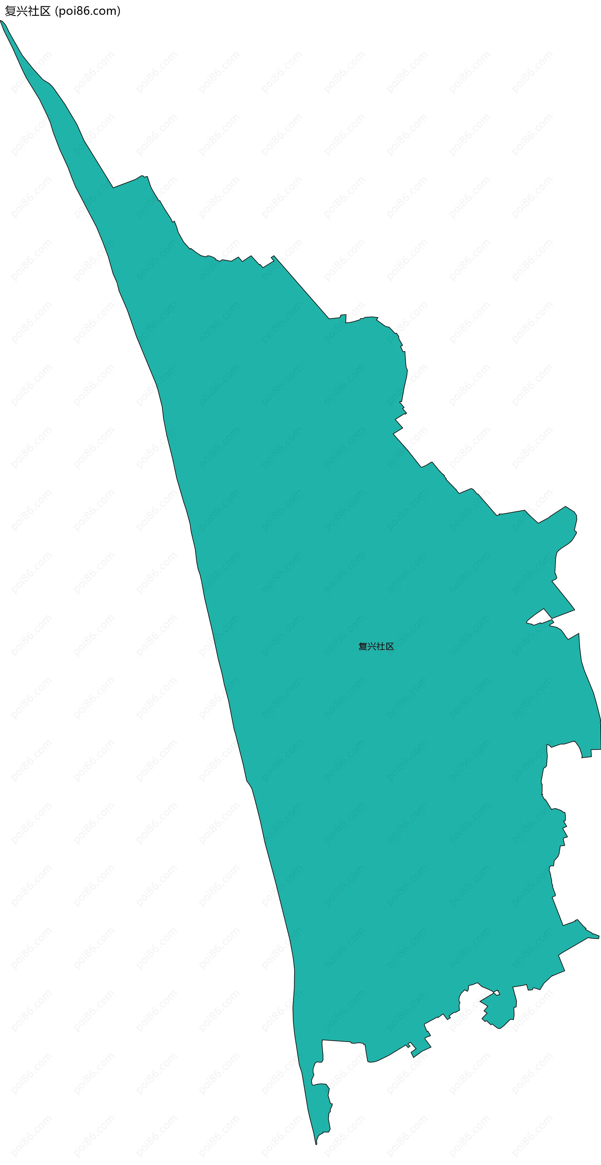 复兴社区边界地图