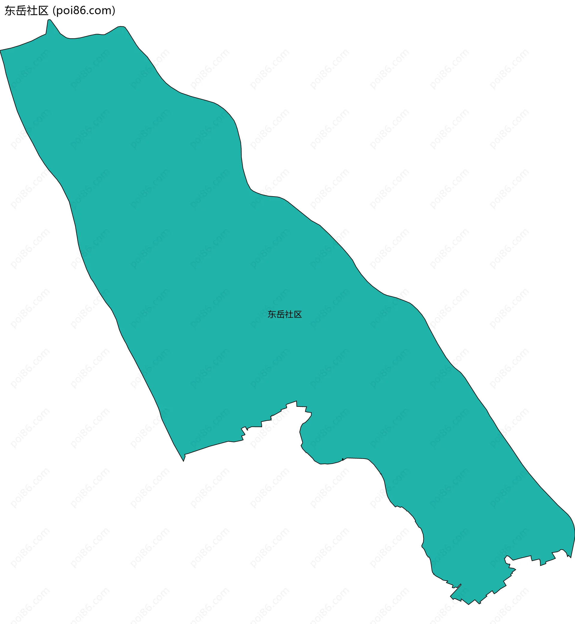 东岳社区边界地图