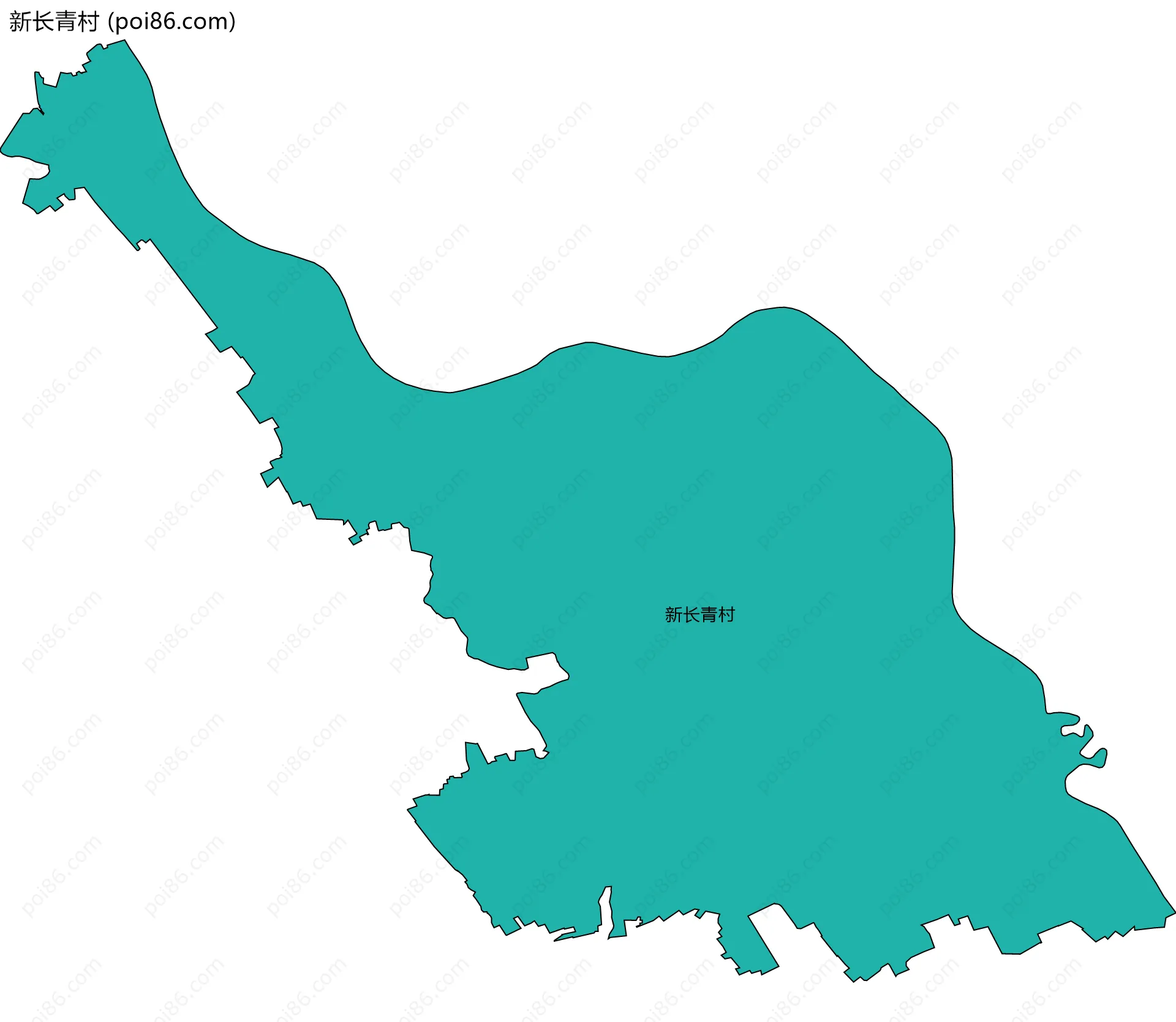 新长青村边界地图