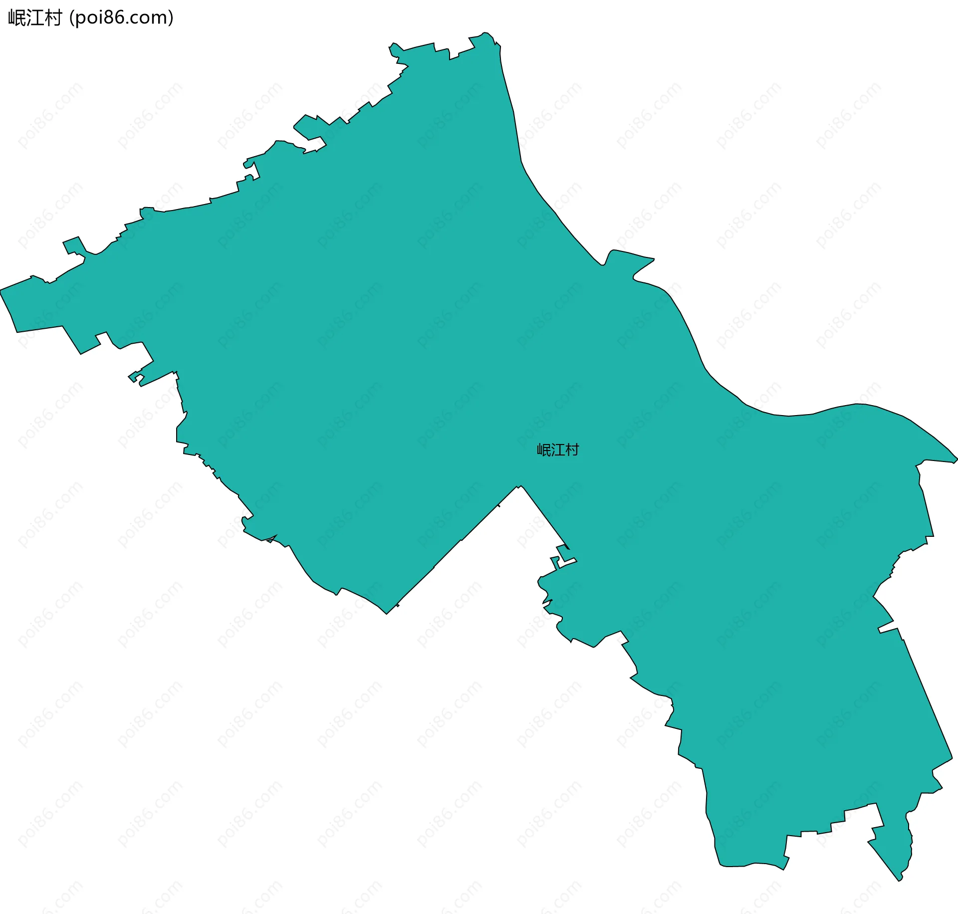 岷江村边界地图