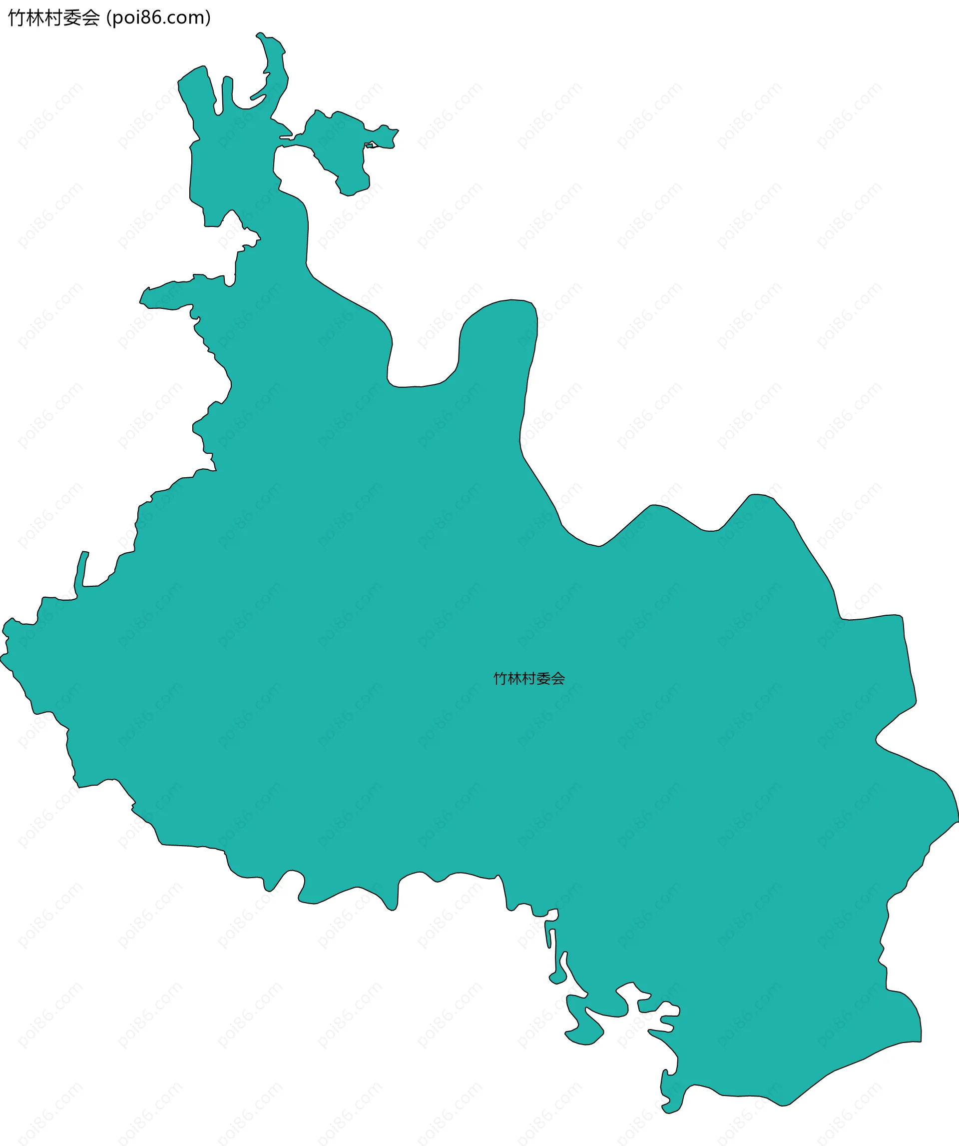 竹林村委会边界地图