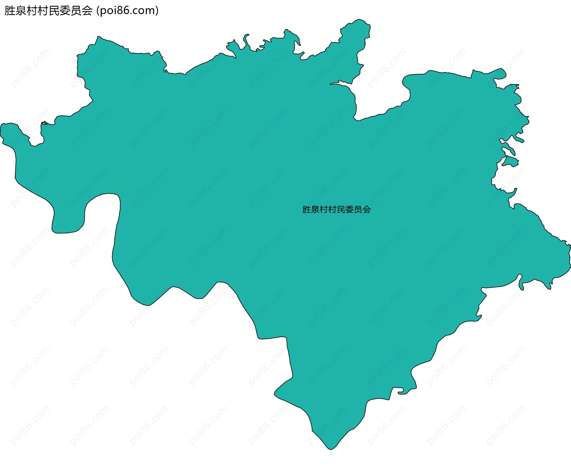 胜泉村村民委员会边界地图