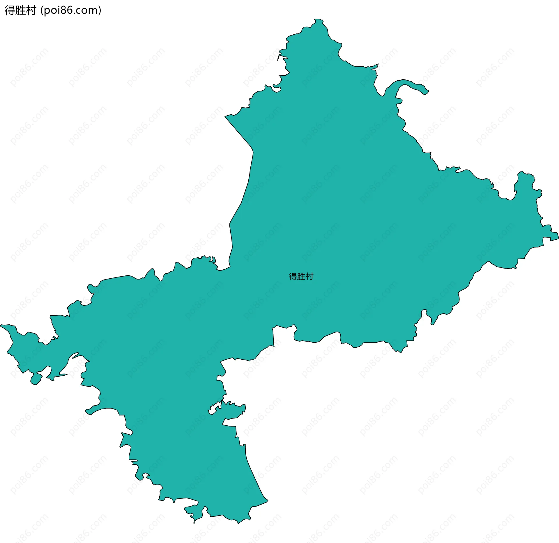 得胜村边界地图
