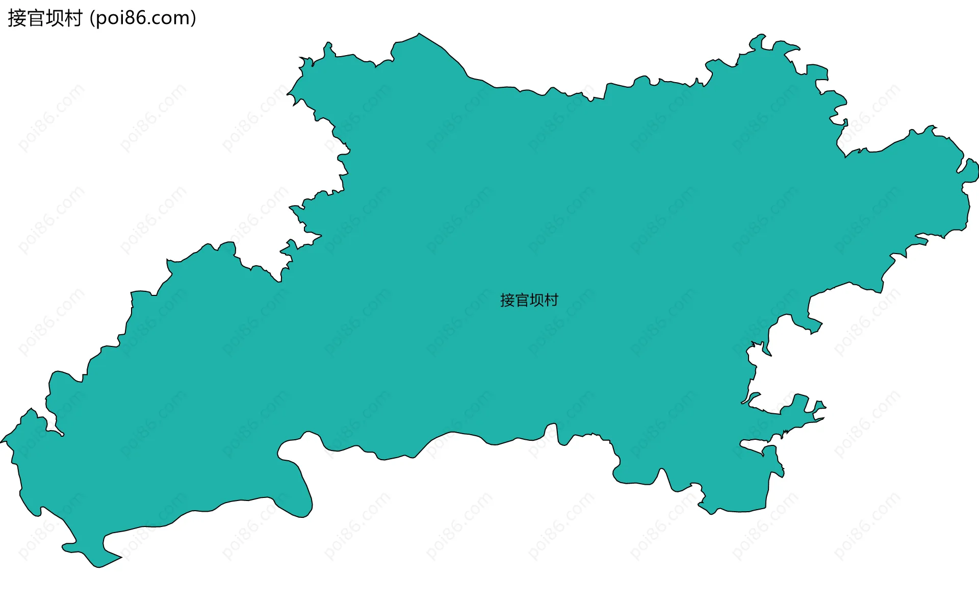 接官坝村边界地图