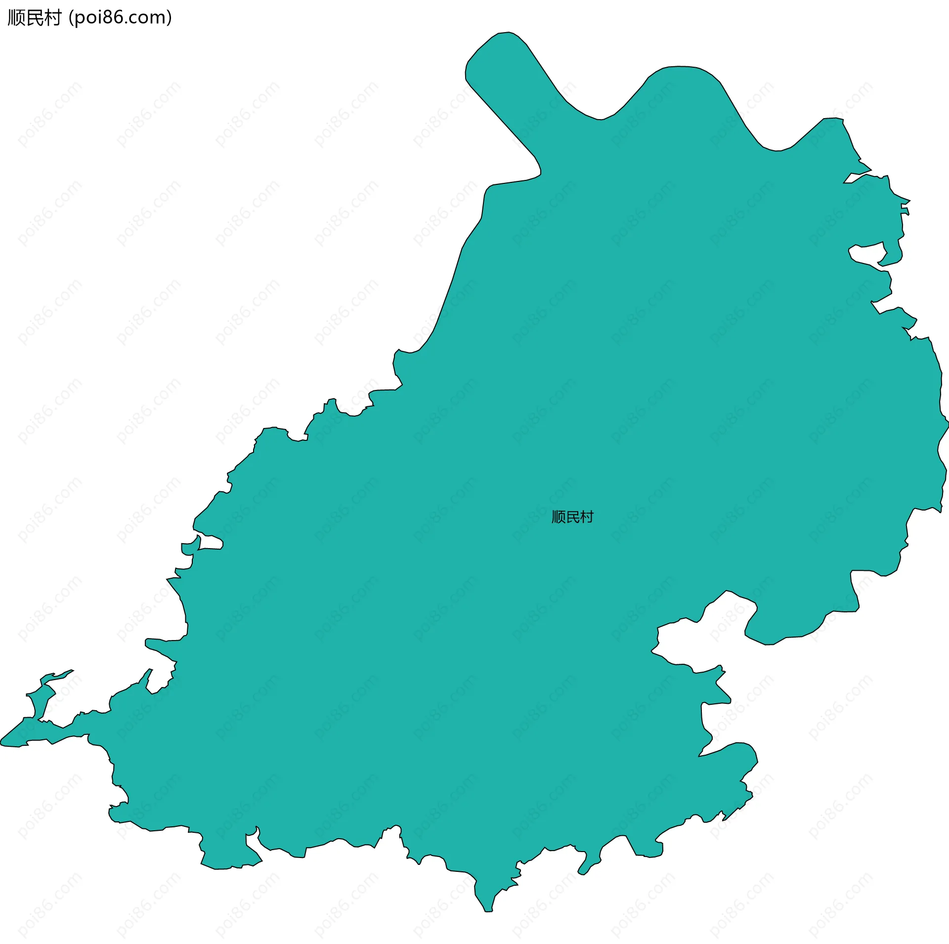 顺民村边界地图