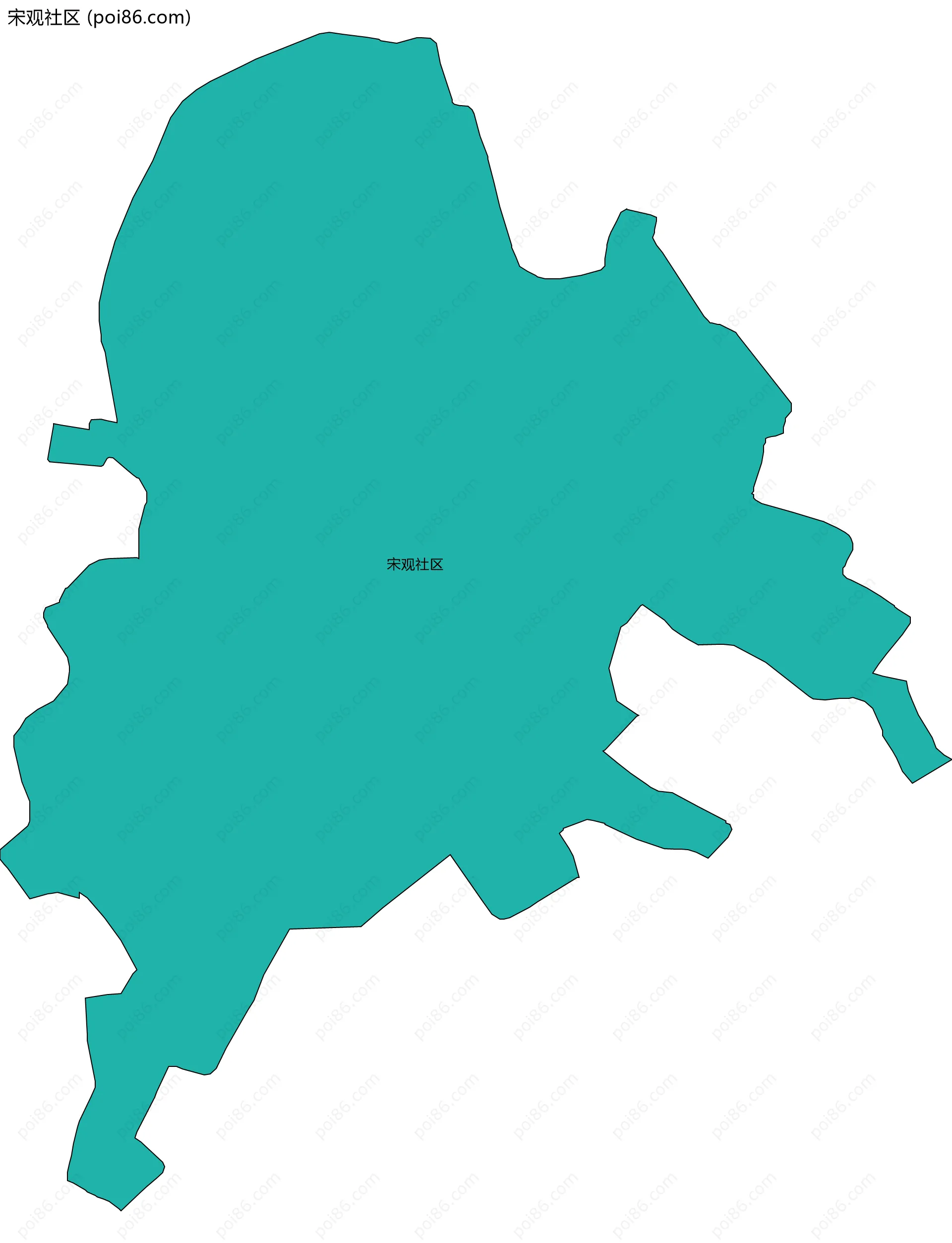 宋观社区边界地图