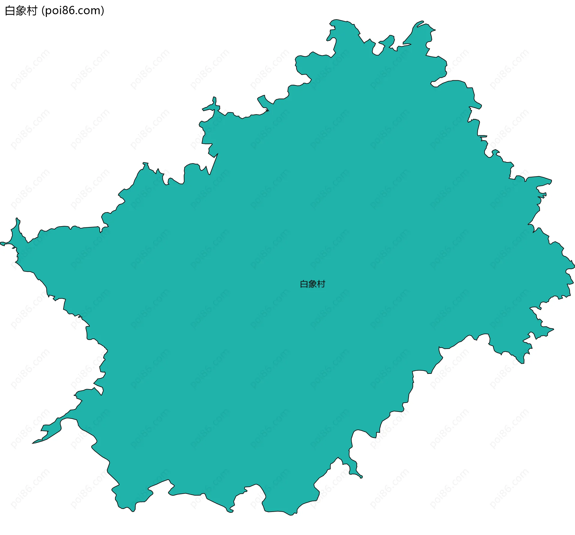 白象村边界地图