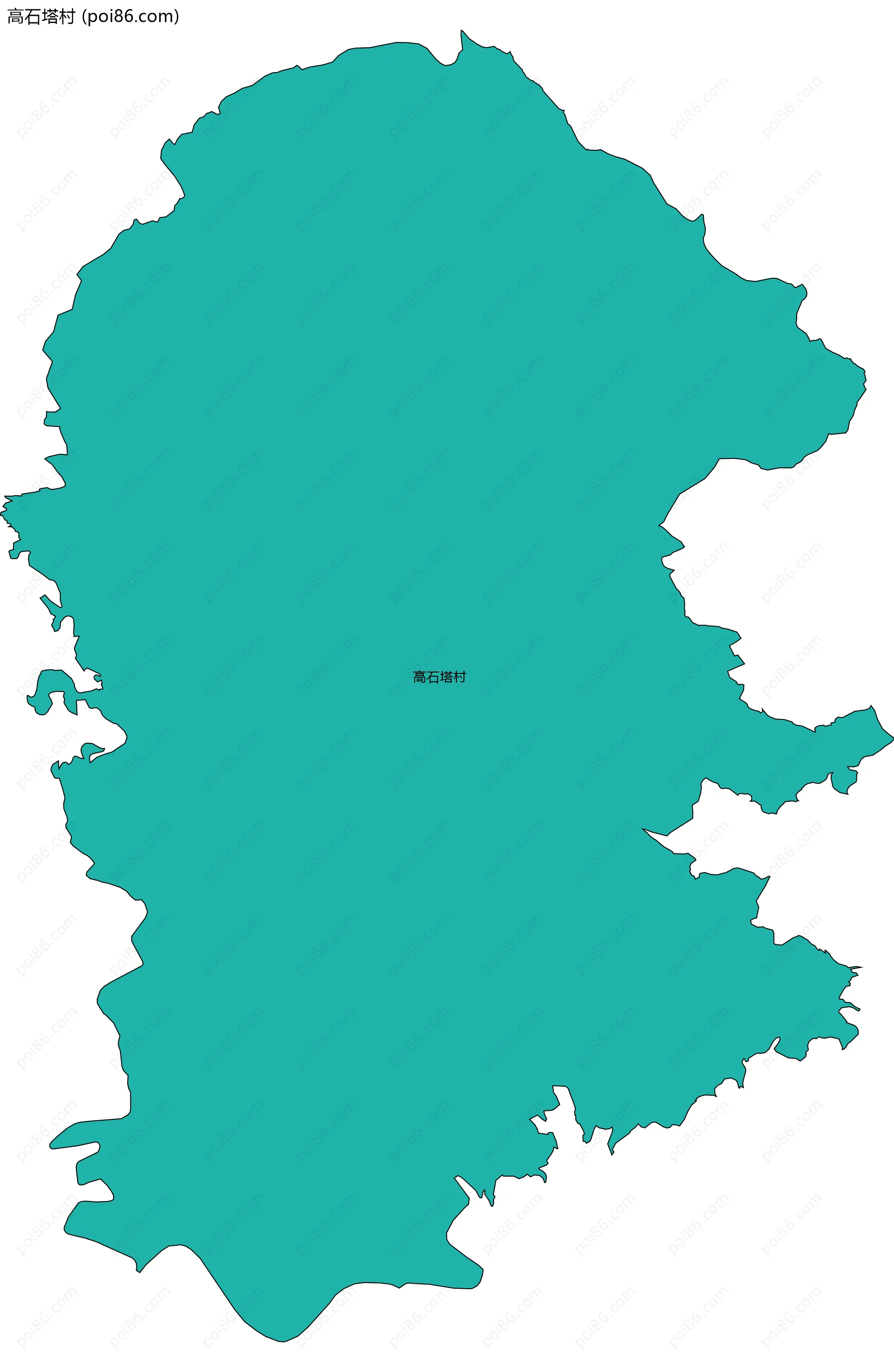 高石塔村边界地图