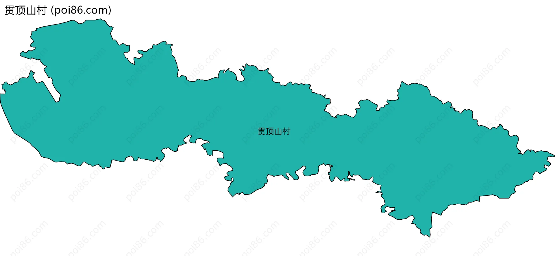 贯顶山村边界地图