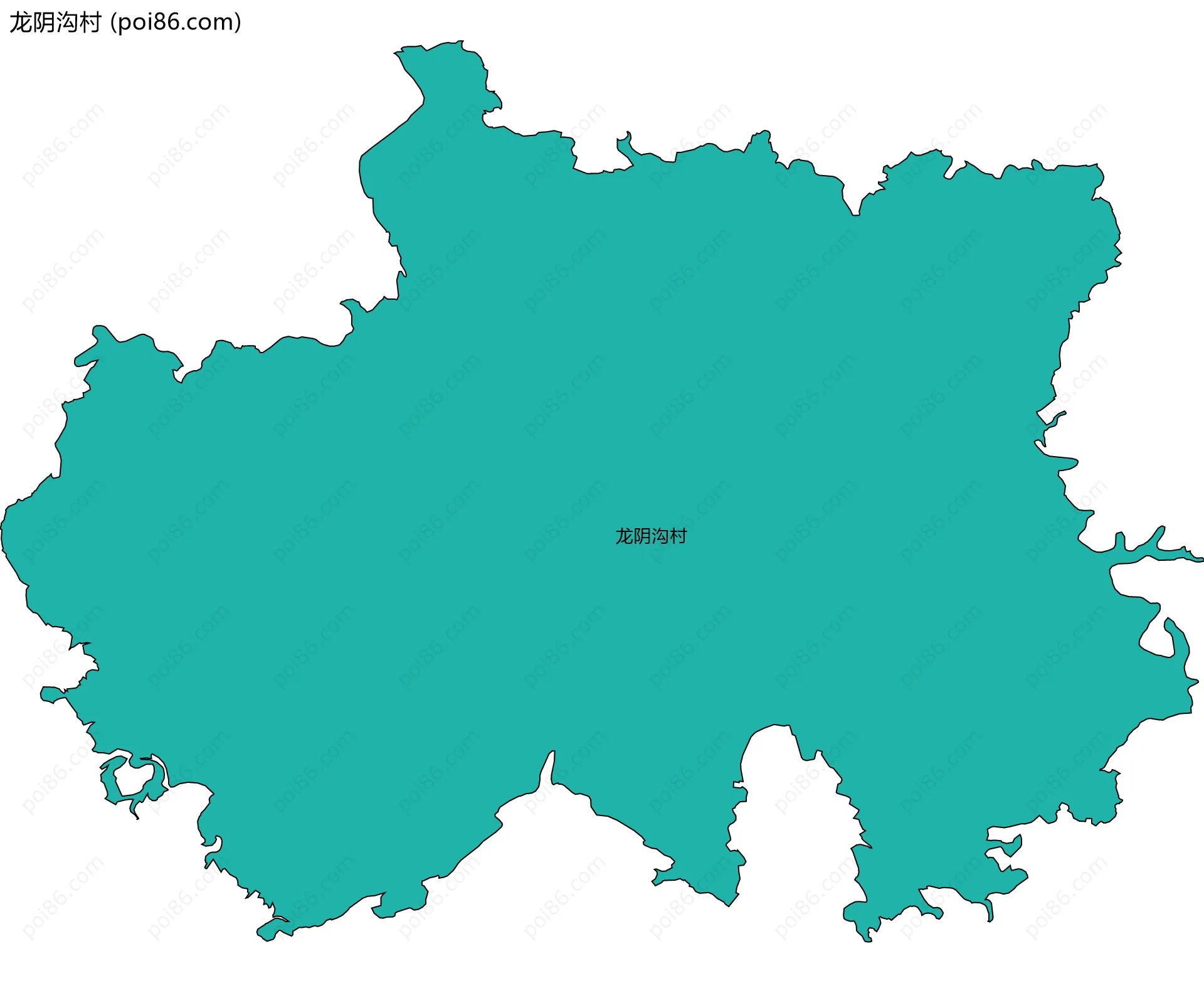 龙阴沟村边界地图