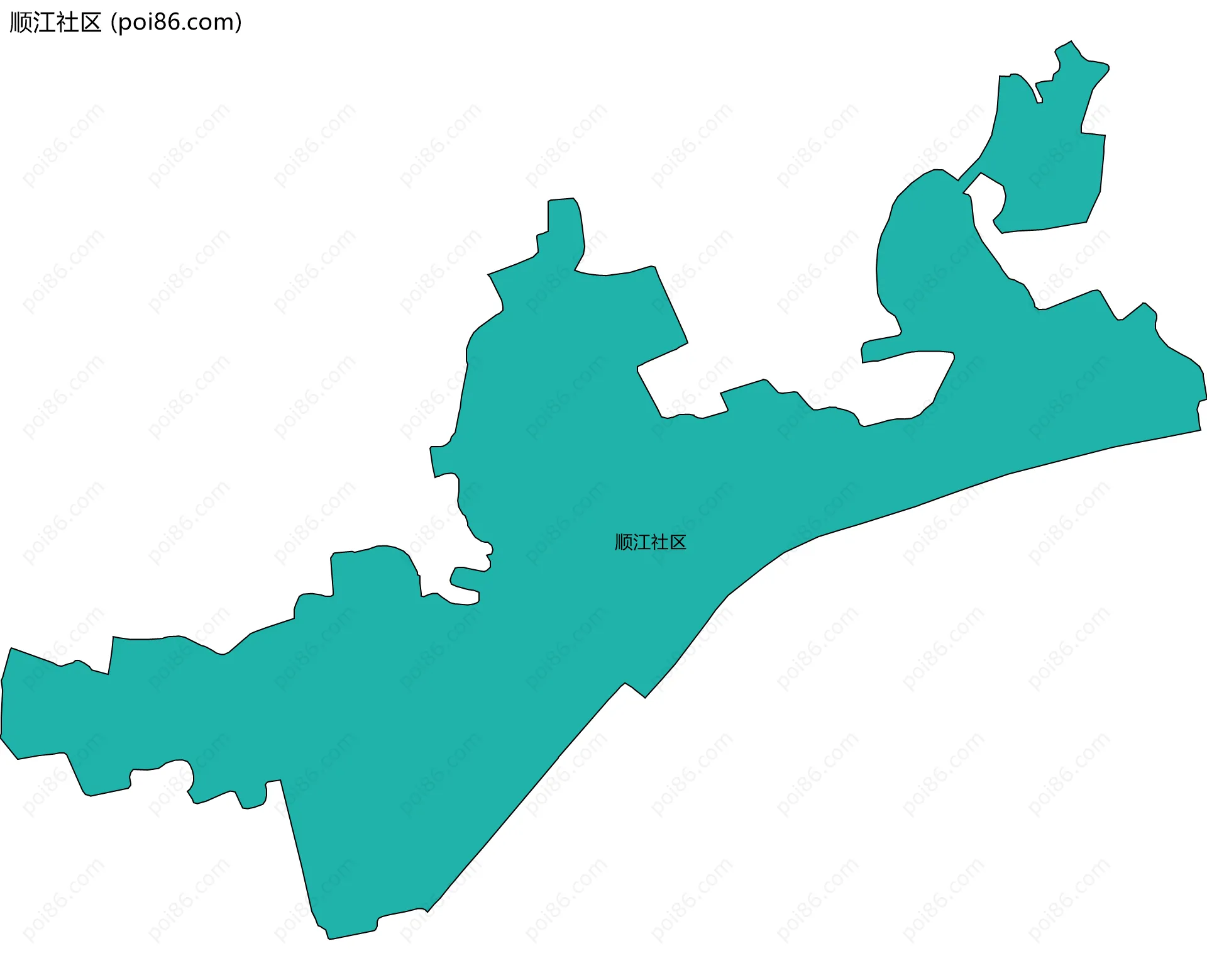 顺江社区边界地图