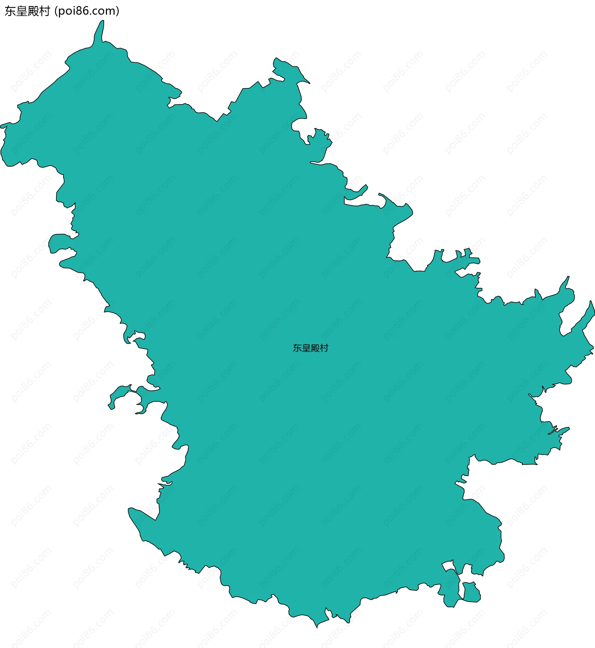 东皇殿村边界地图