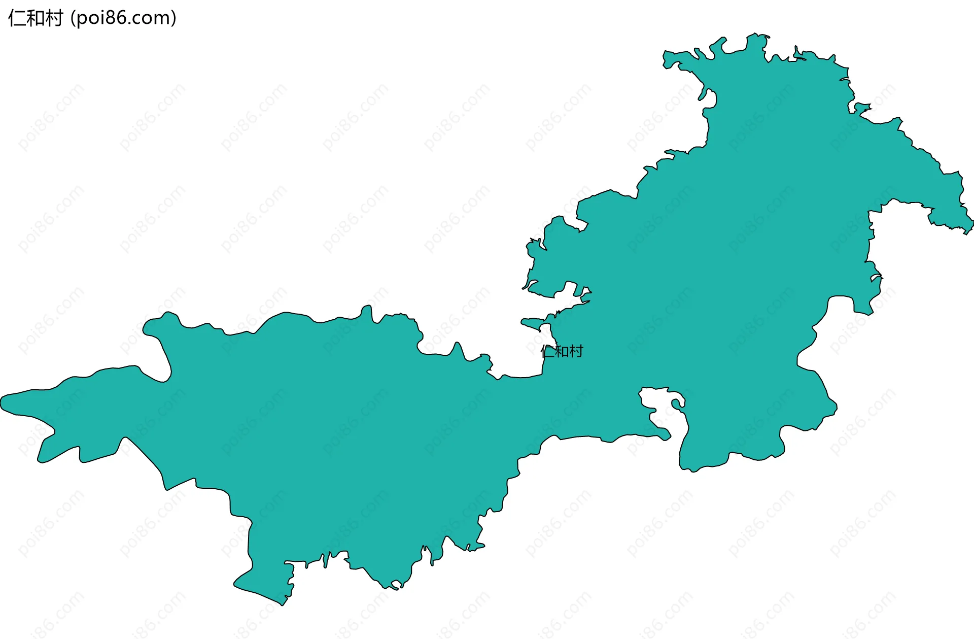 仁和村边界地图