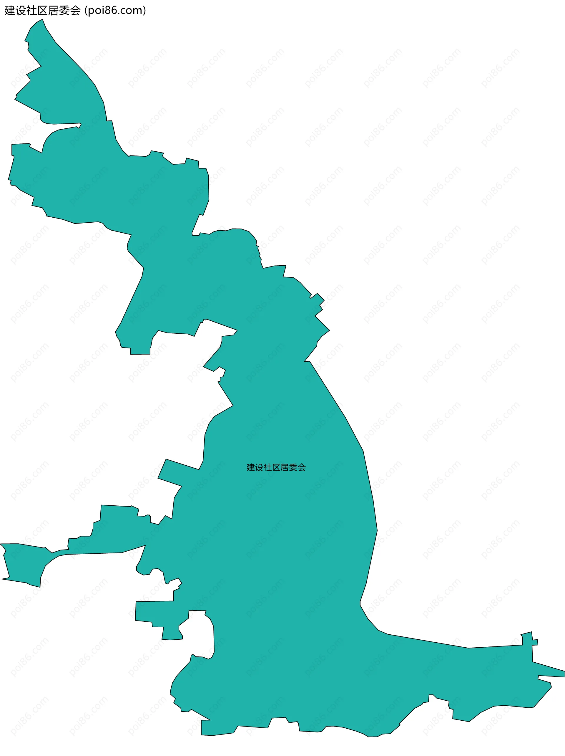 建设社区居委会边界地图