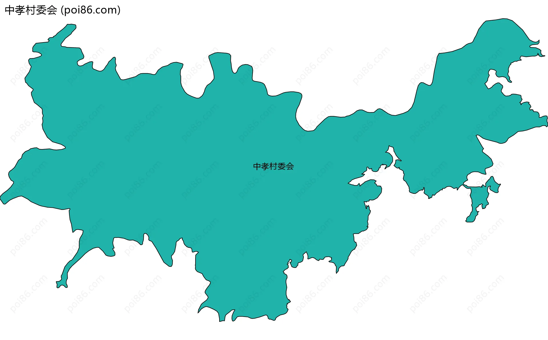 中孝村委会边界地图