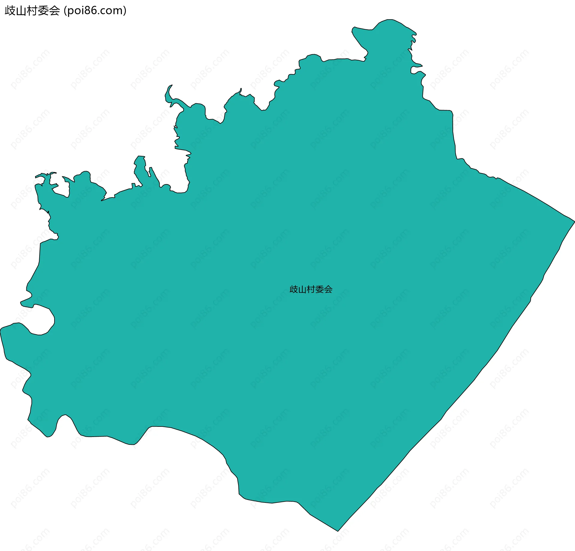 歧山村委会边界地图