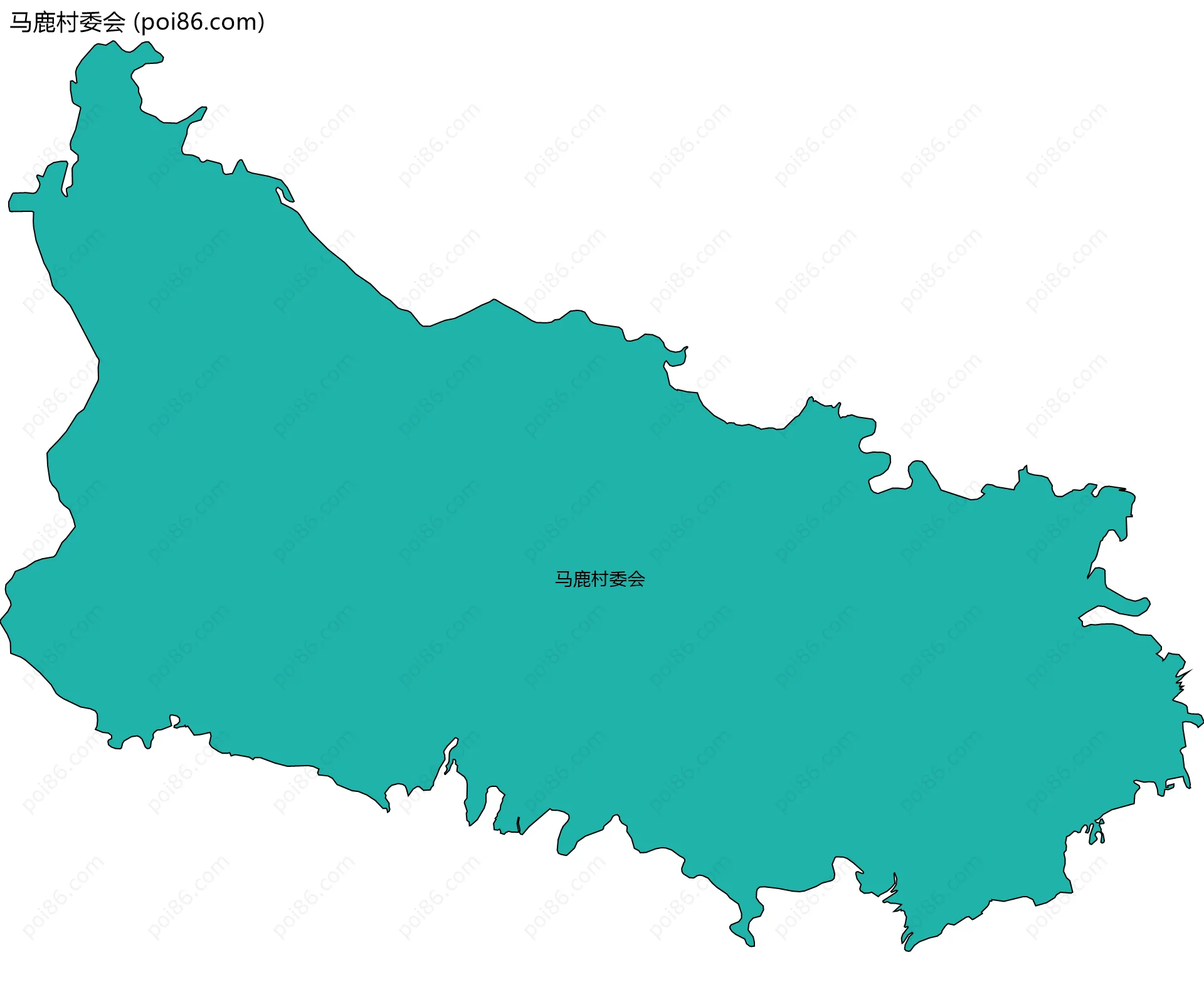 马鹿村委会边界地图