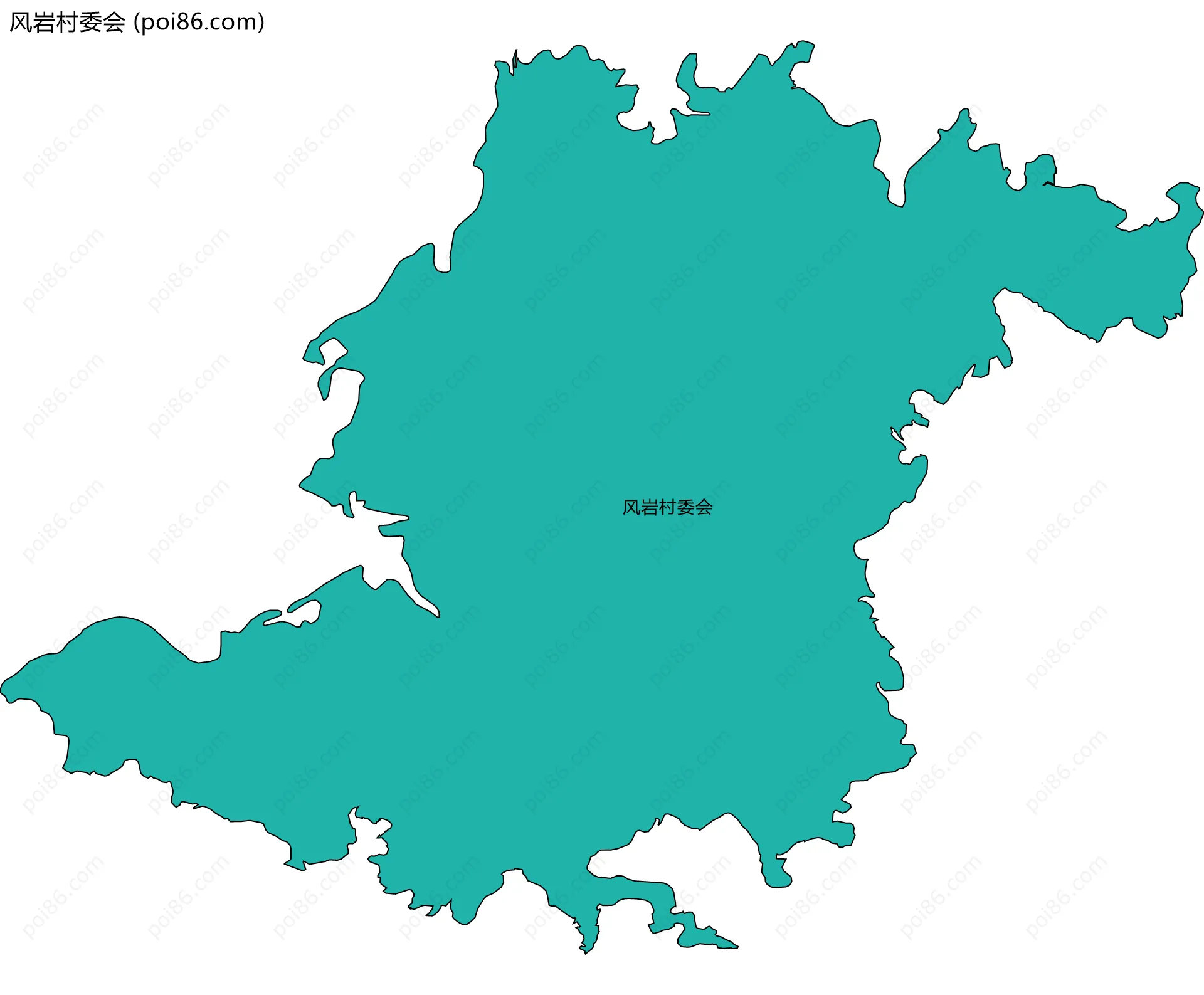 风岩村委会边界地图