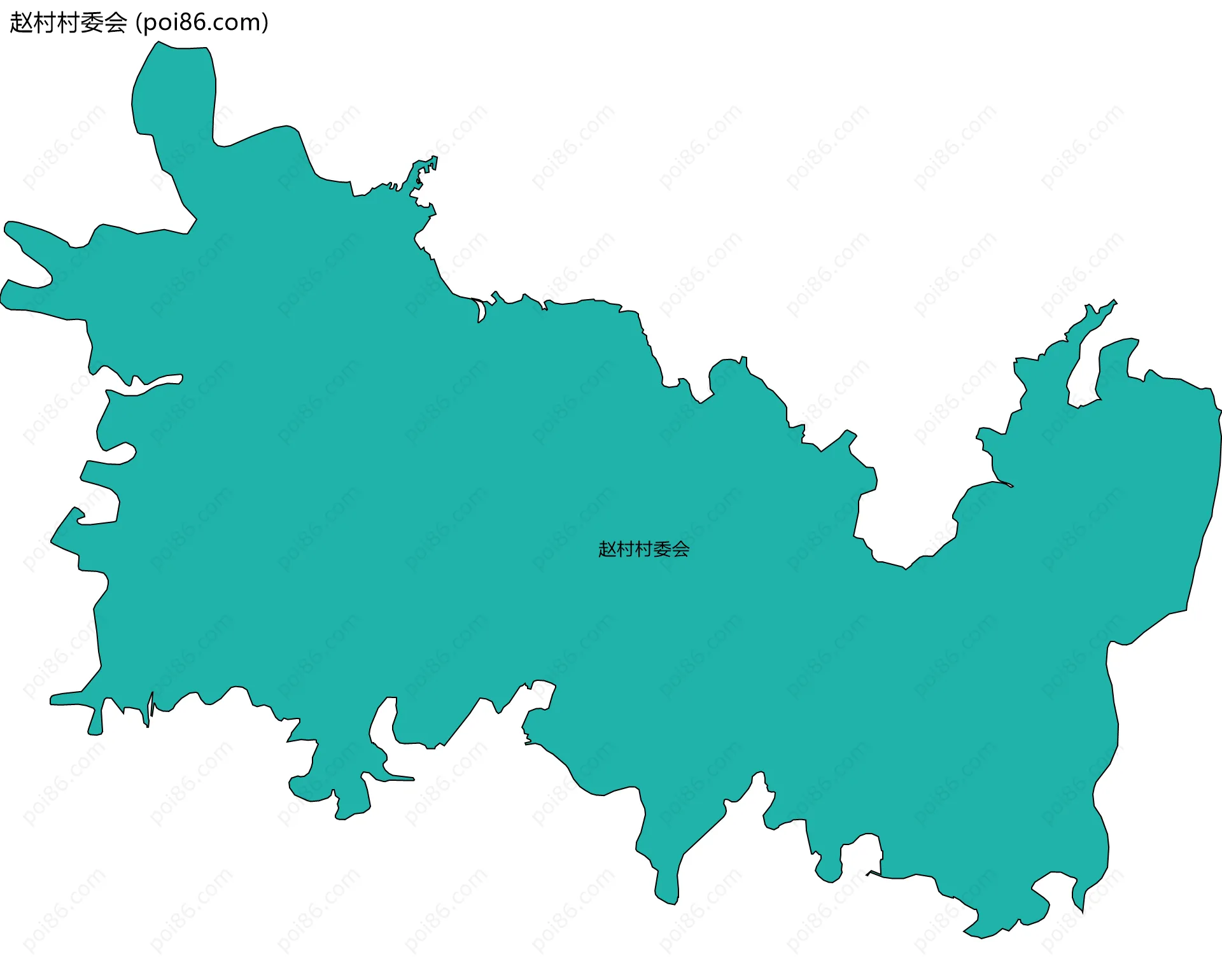 赵村村委会边界地图