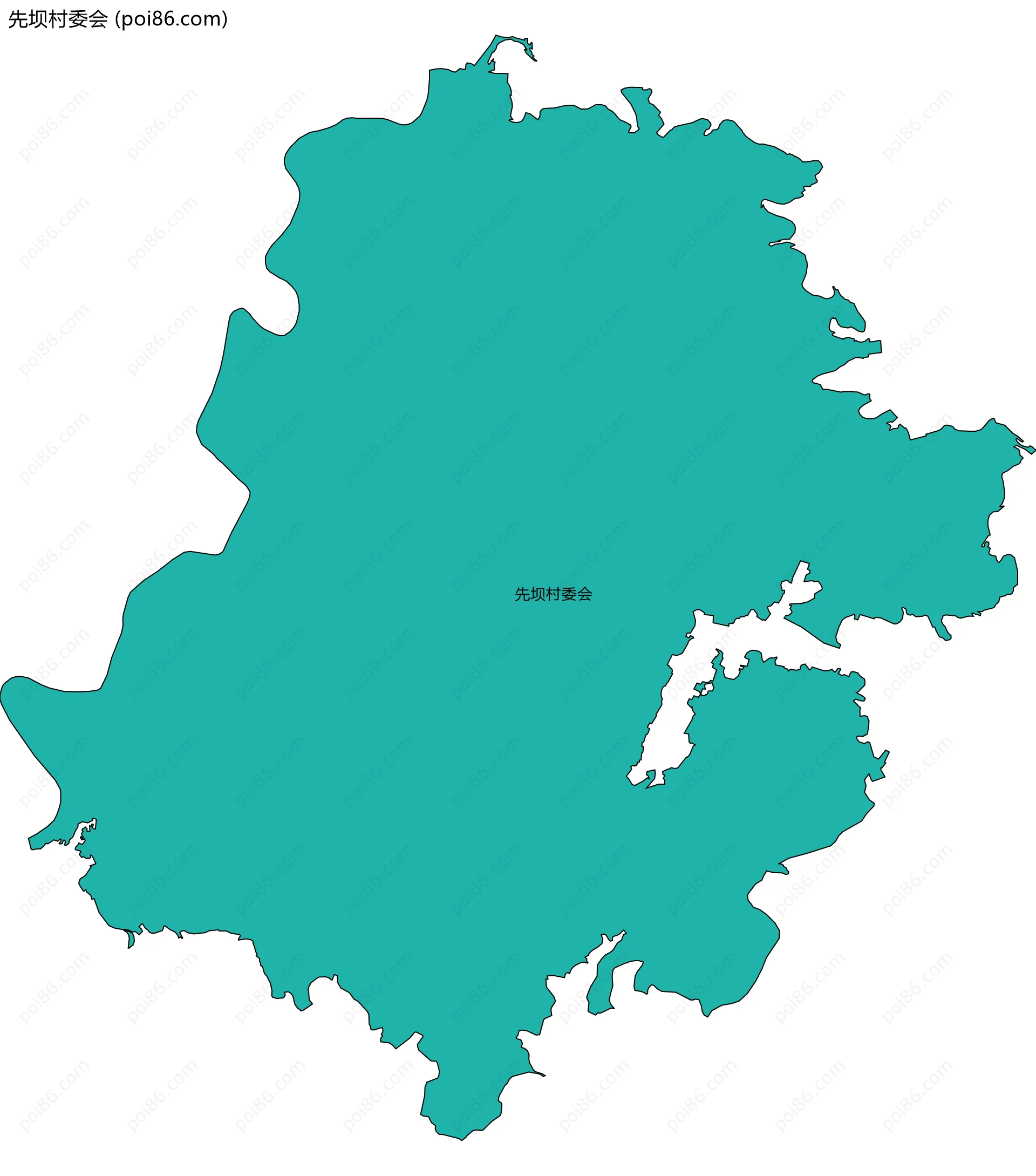 先坝村委会边界地图