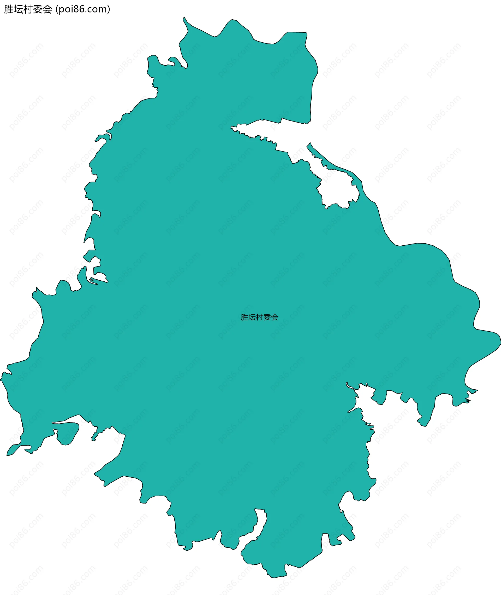 胜坛村委会边界地图