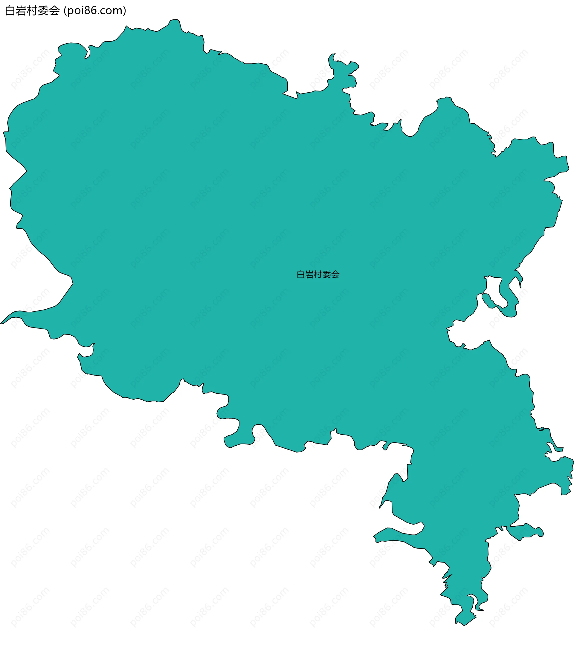 白岩村委会边界地图