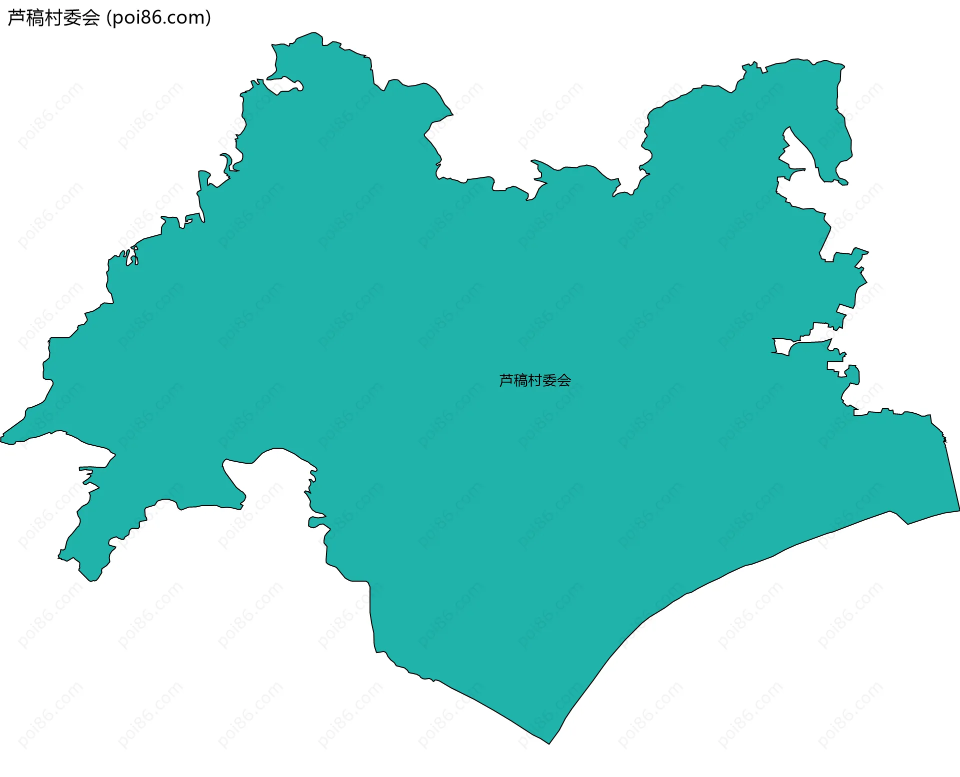 芦稿村委会边界地图