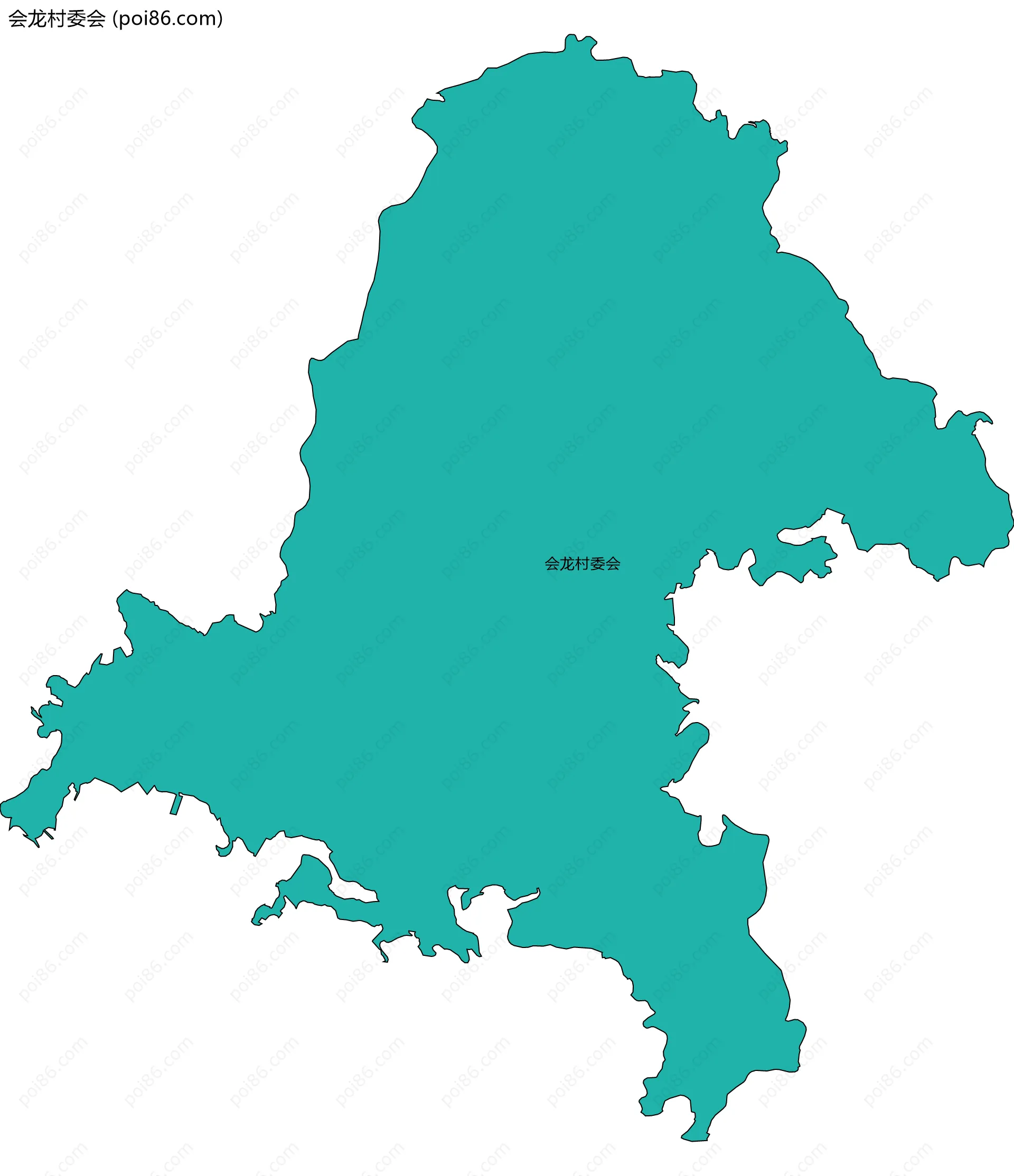 会龙村委会边界地图