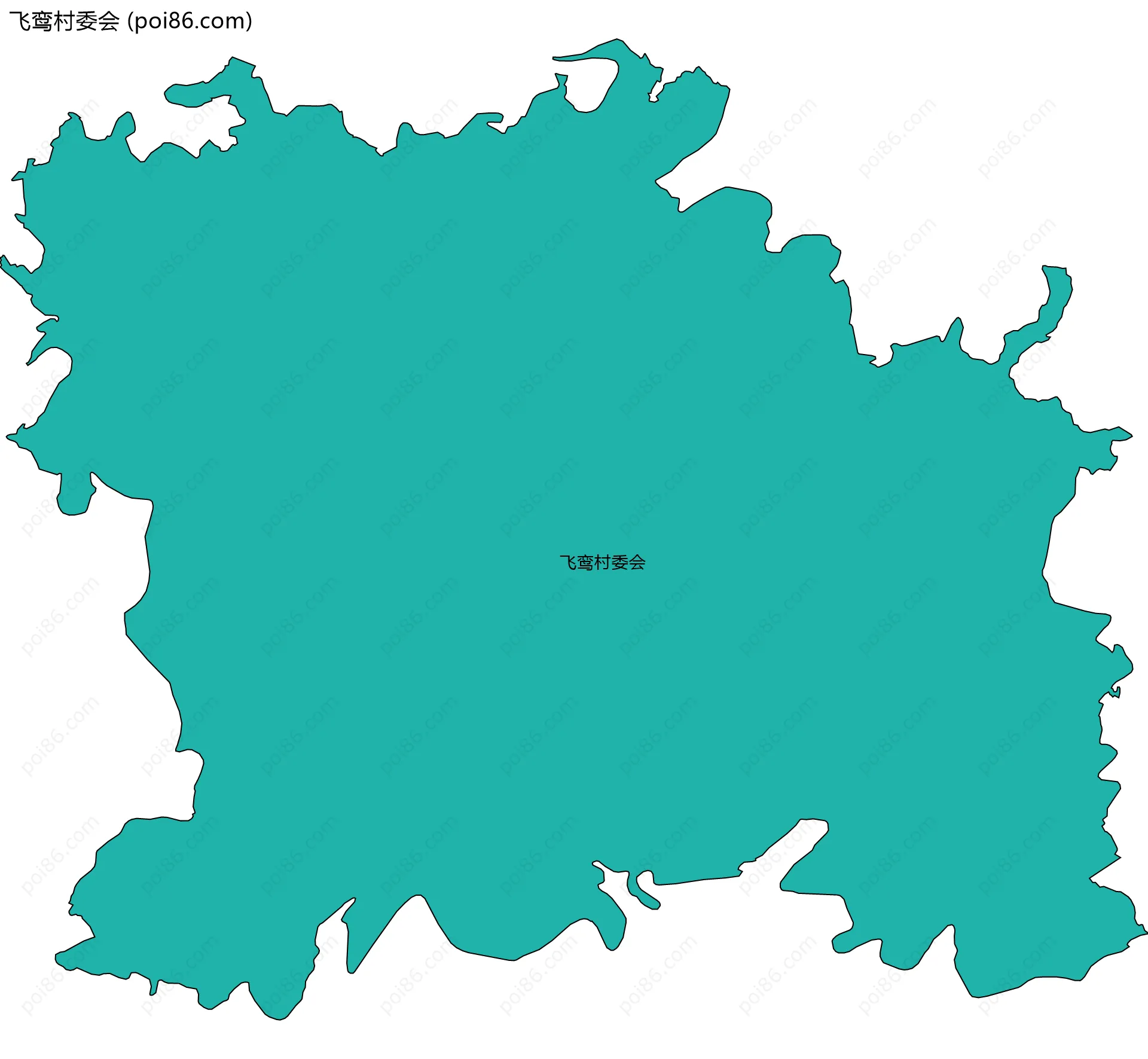 飞鸾村委会边界地图