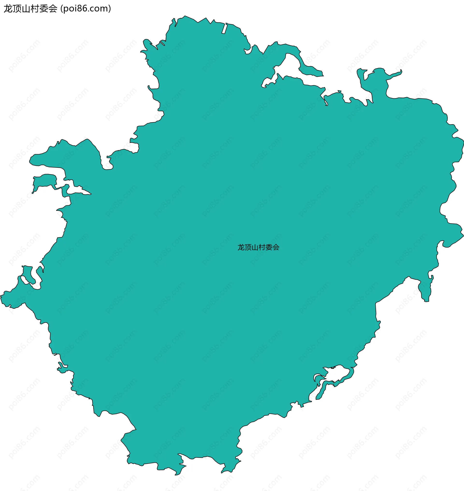 龙顶山村委会边界地图