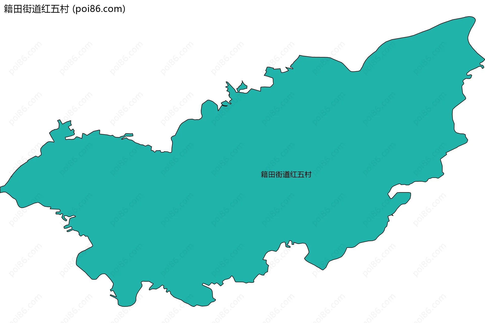 籍田街道红五村边界地图