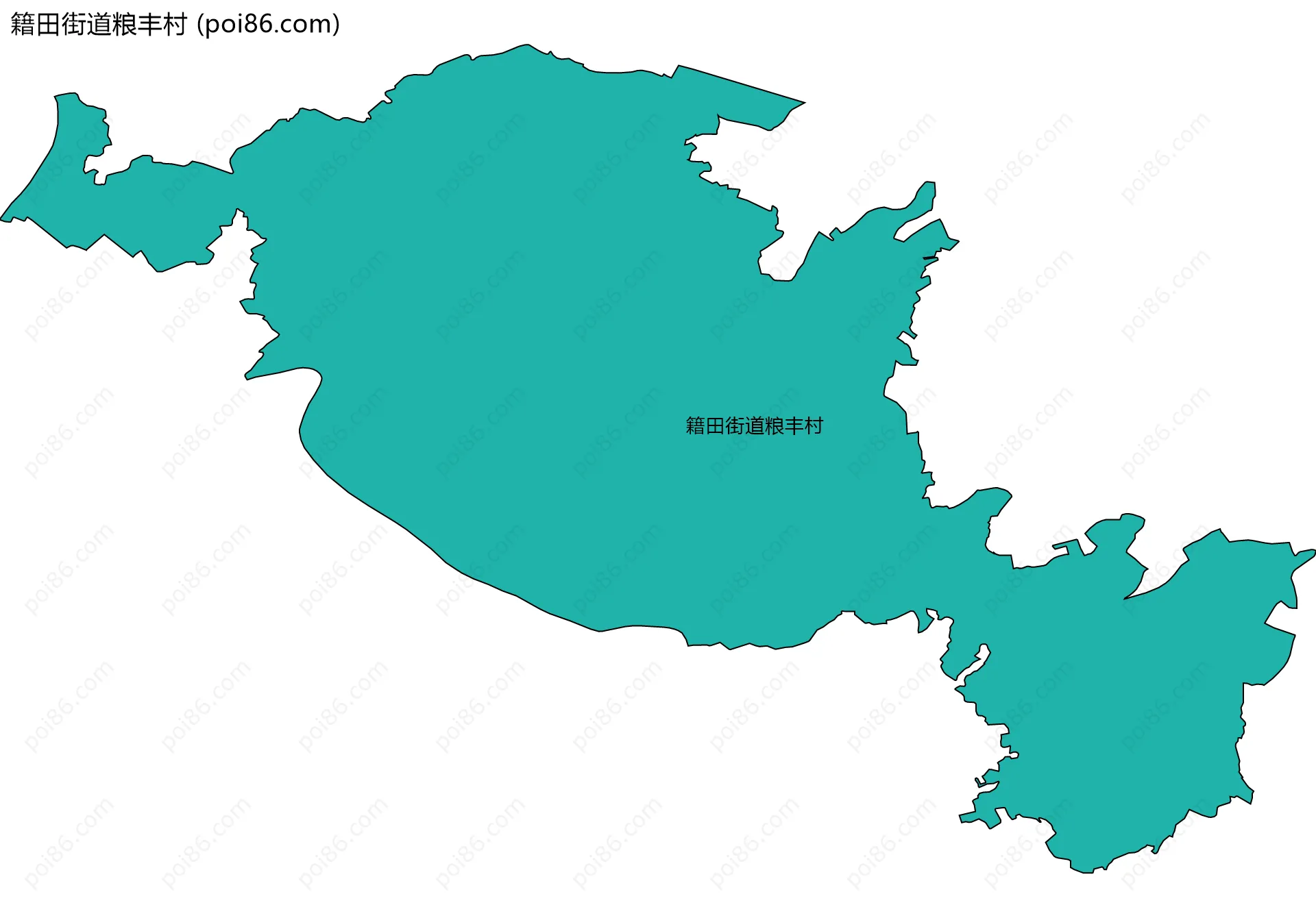 籍田街道粮丰村边界地图