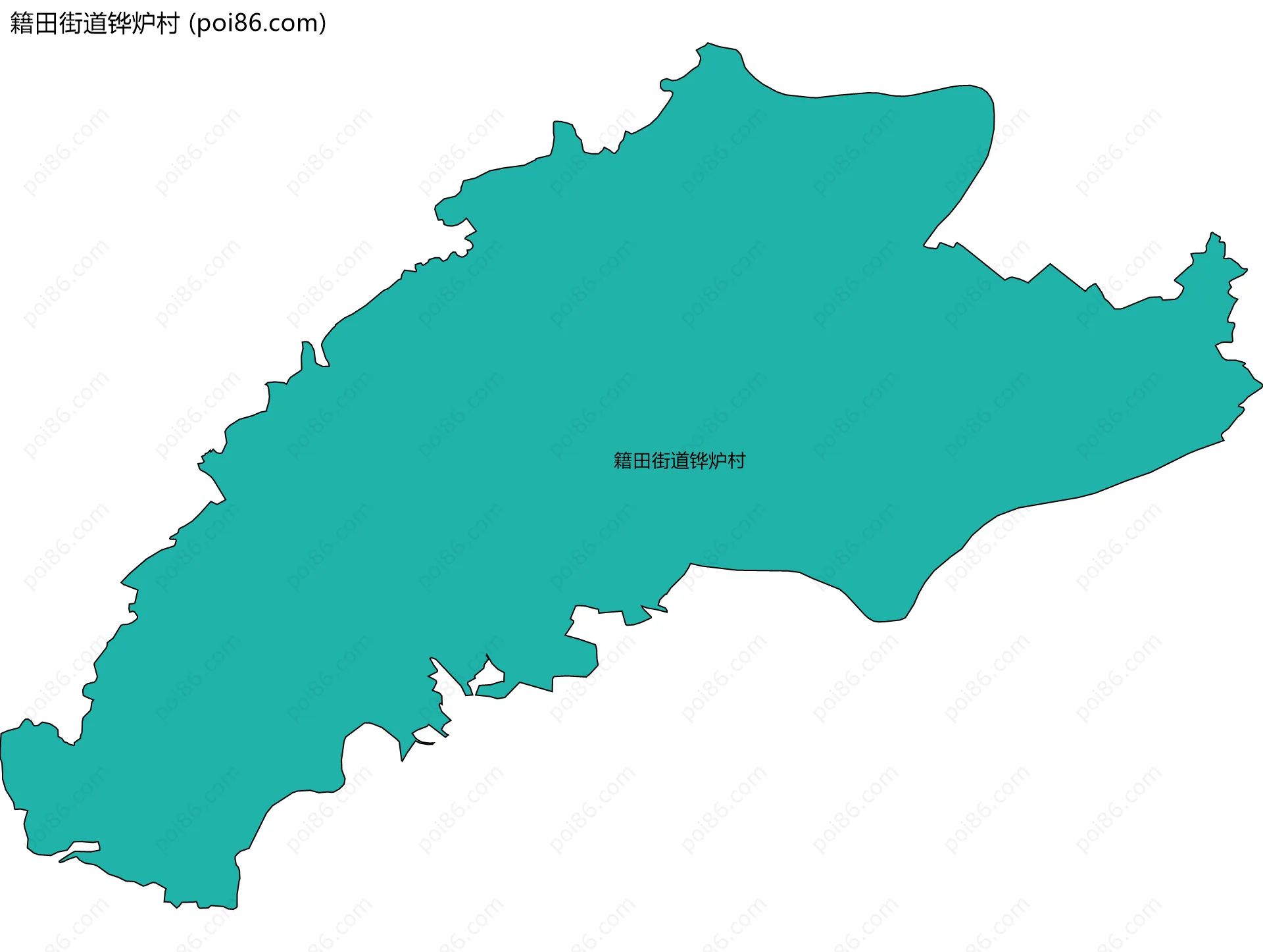 籍田街道铧炉村边界地图
