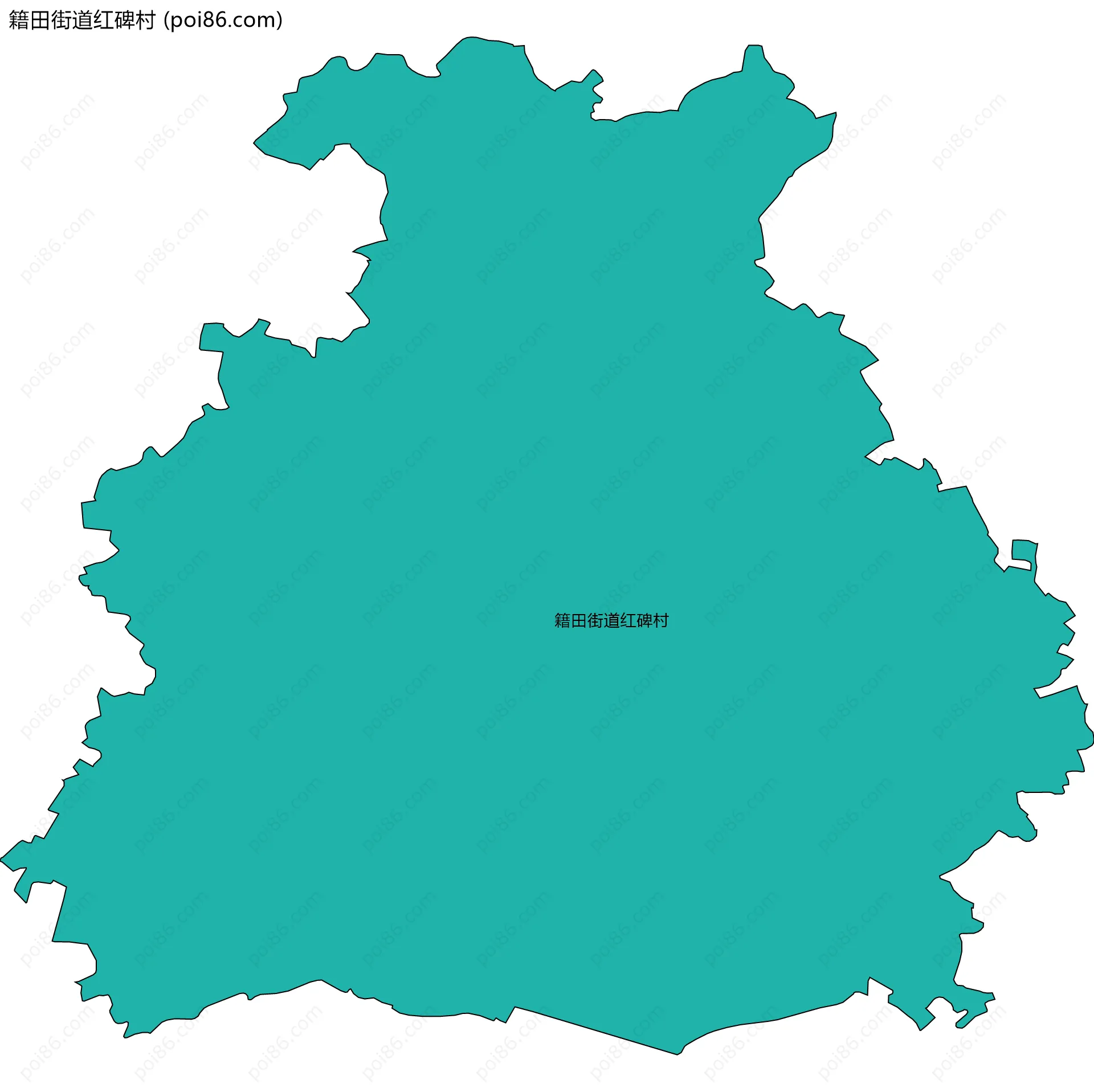 籍田街道红碑村边界地图