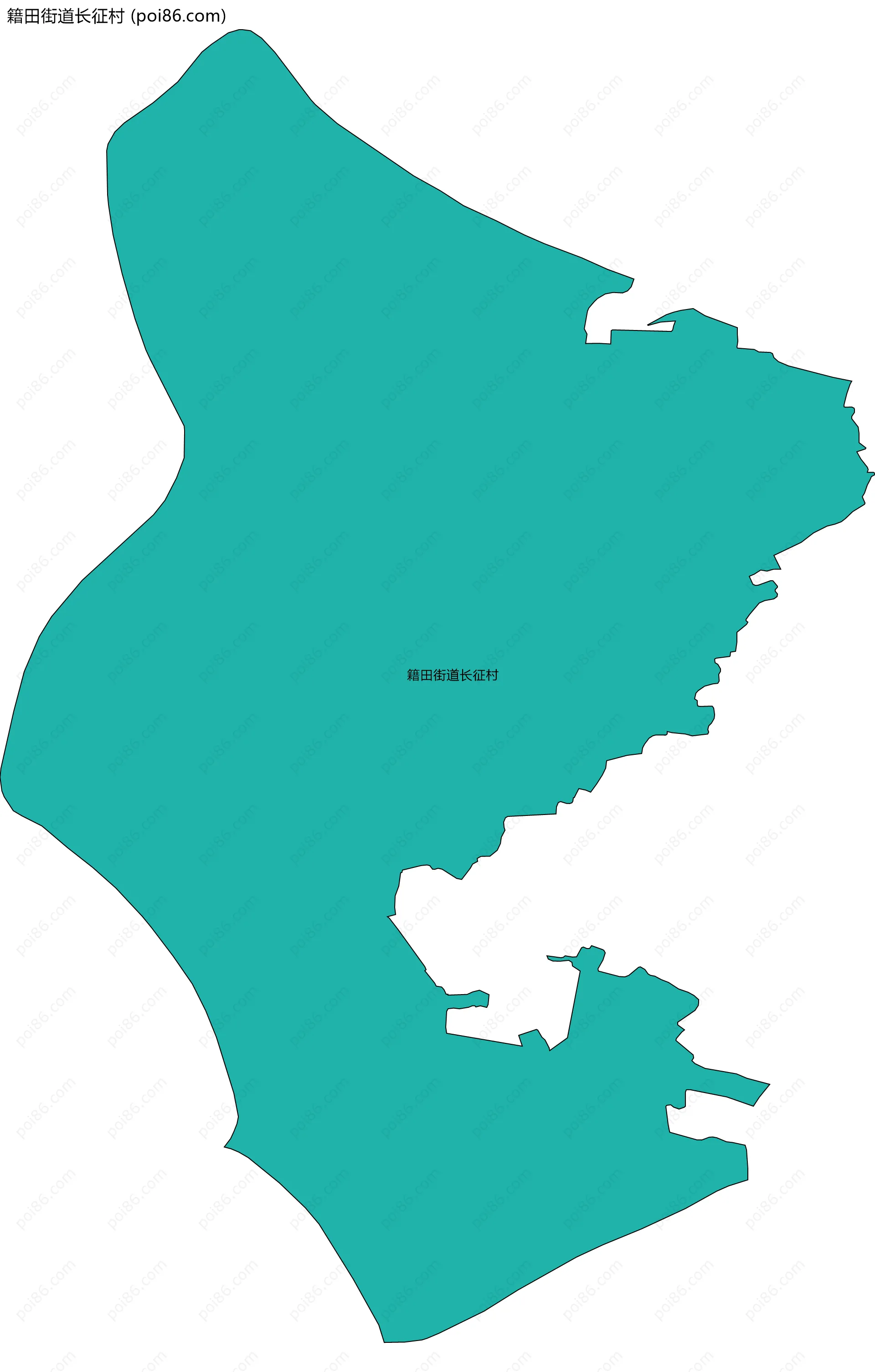 籍田街道长征村边界地图